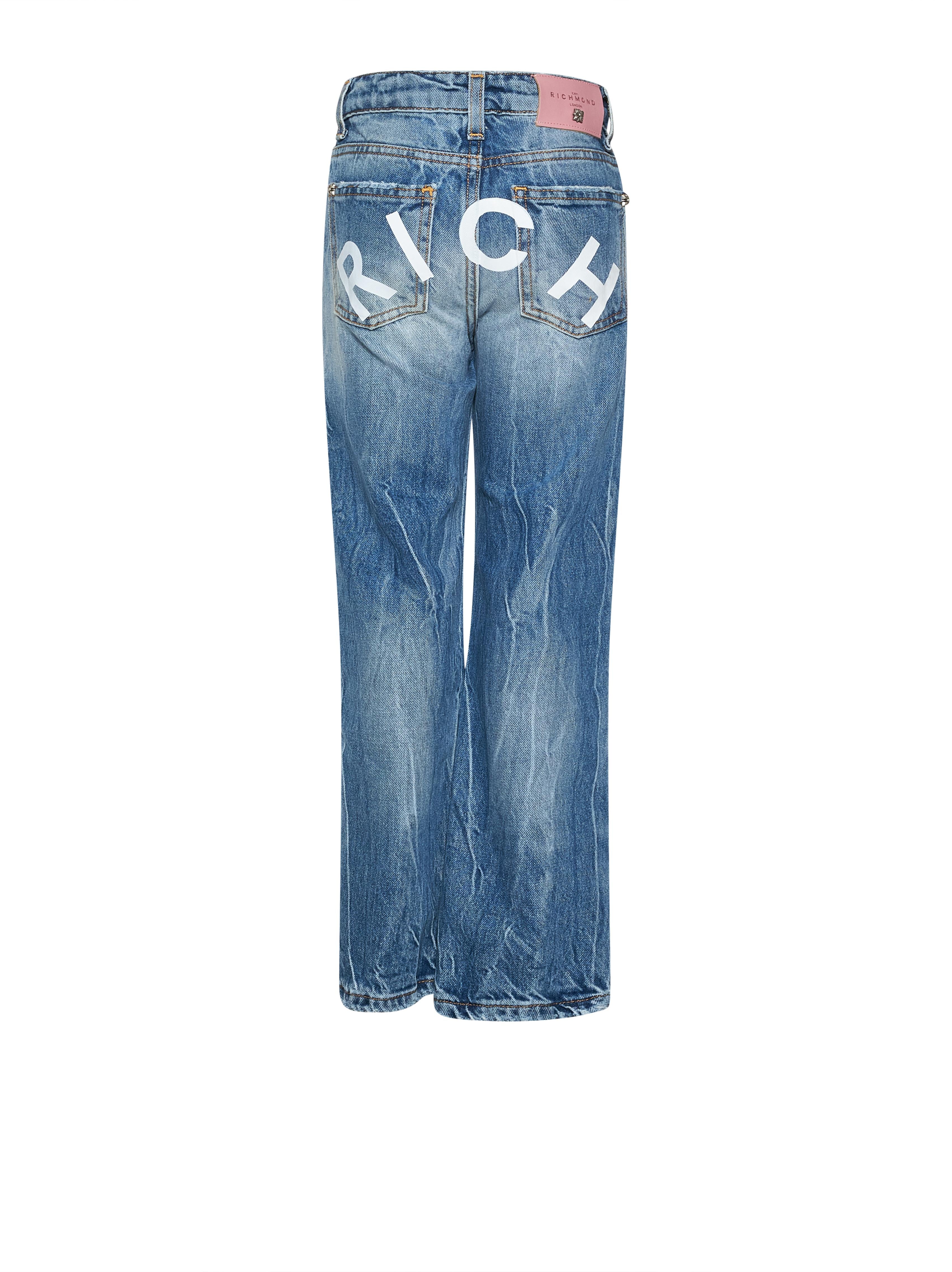 jeans BAMBINA durgian CON ABRASIONI JOHN RICHMOND RGP26221JE STONE JOHN RICHMOND JUNIOR 