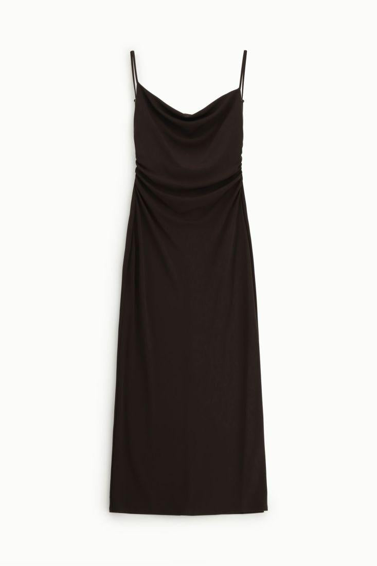 abito DONNA LUNGO CON SPALLINE E SCOLLO SULLA SCHIENA MORO PLEASE A12MAKV000 MORO PLEASE 