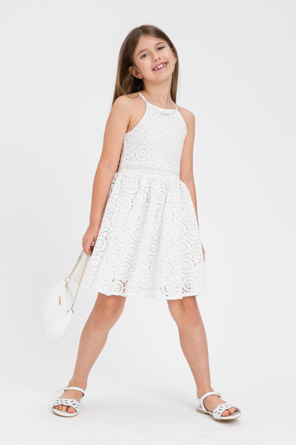 ABITO BAMBINA  IN PIZZO BIANCO TWINSET 261GJ2Q23 BIANCO TWINSET KIDS 
