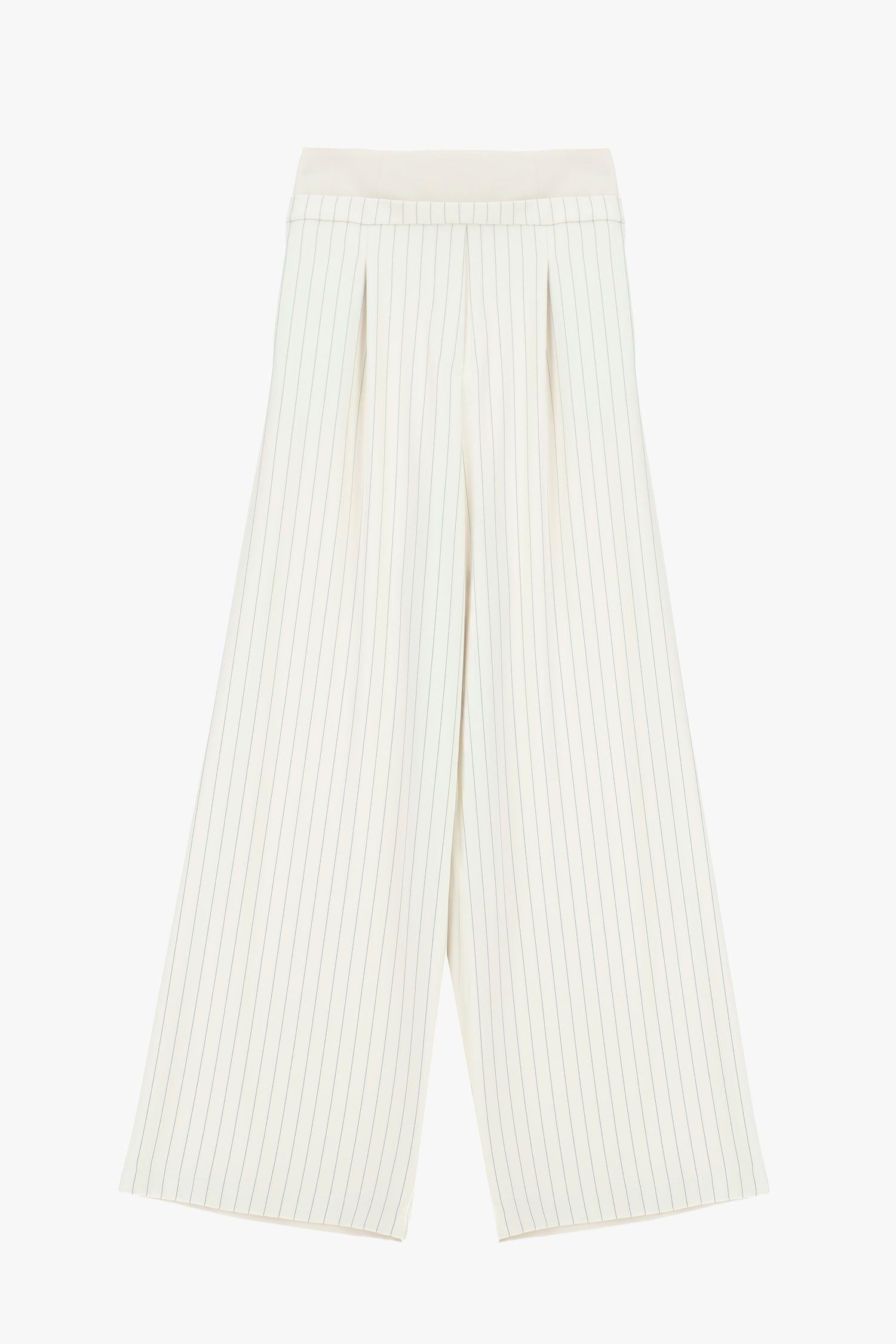 pantalone DONNA PALAZZO RIGHE VITA ALTA PANNA IMPERIAL P9A6LAF PANNA IMPERIAL 