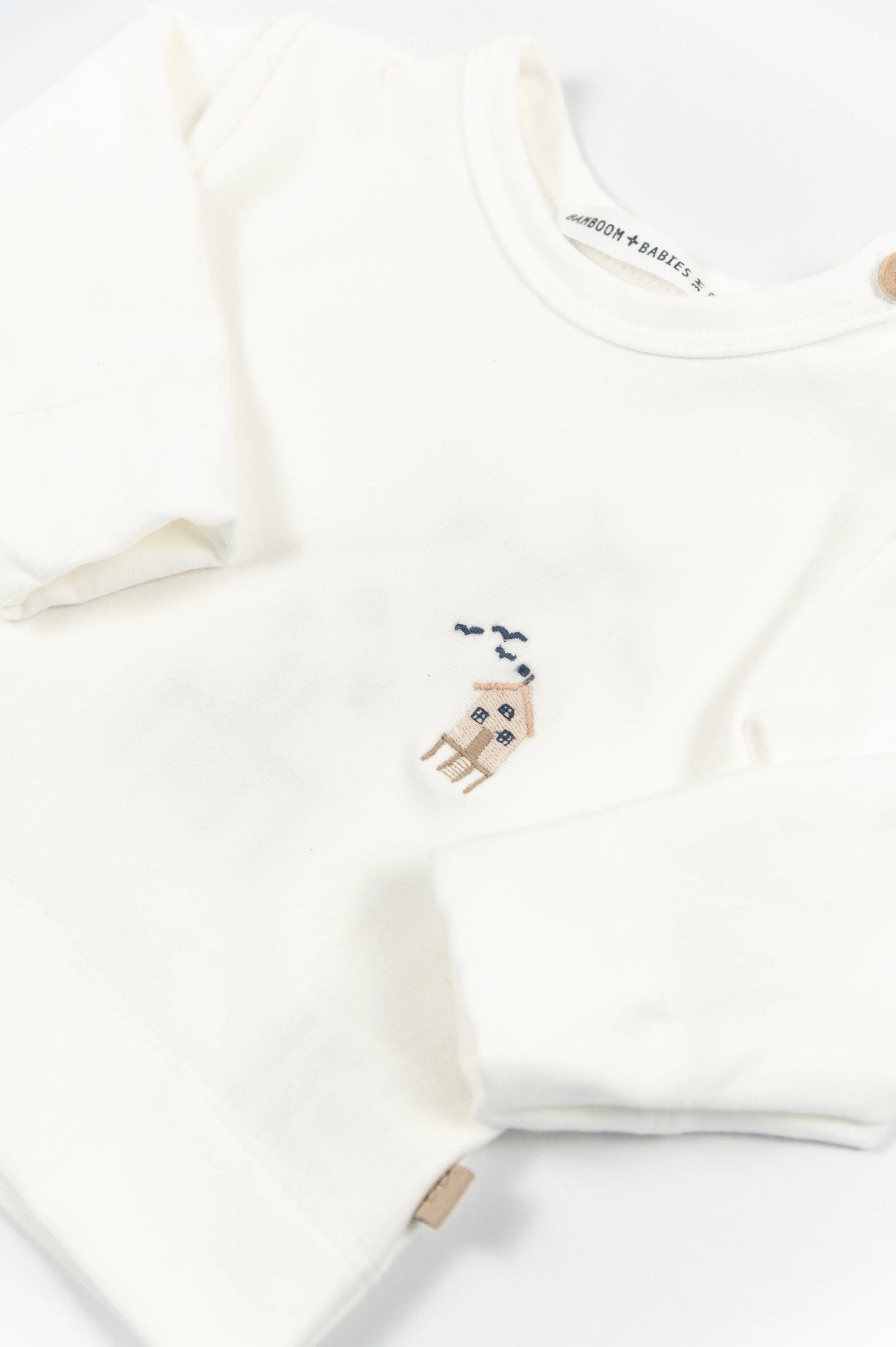 MAGLIA NEONATO  CON RICAMO SURF HOUSE OFF-WHITE BAMBOOM 1164TE OFF-WHITE BAMBOOM 