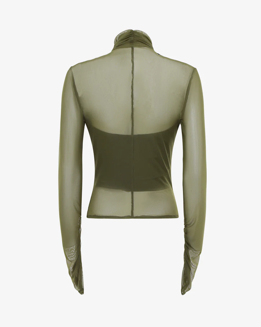 TOP donna TAETE velato manica lunga verde shiki SK2526049-RT ARMY SHIKI 