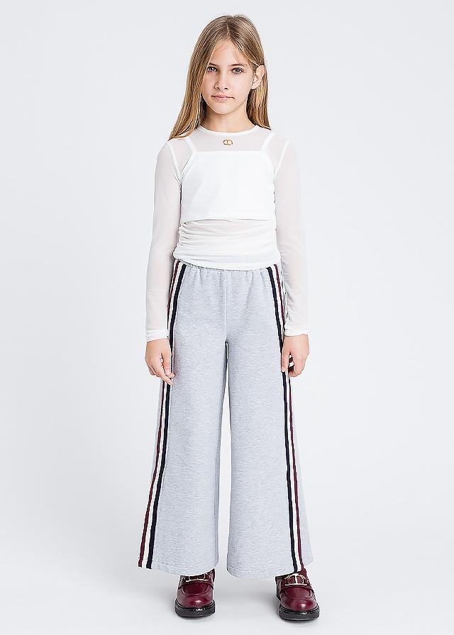 t-shirt BAMBINA  maniche lunghe velate CON TOP BIANCA TWINSET 252GJ2311 BIANCO TWINSET KIDS 