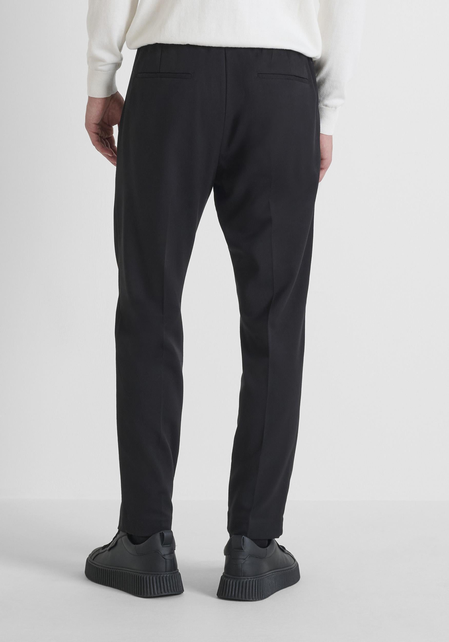 PANTALONE UOMO NEIL REGULAR FIT IN STRETCH VISCOSE NERO ANTONY MORATO MMTR00748-FA600260 NERO ANTONY MORATO 