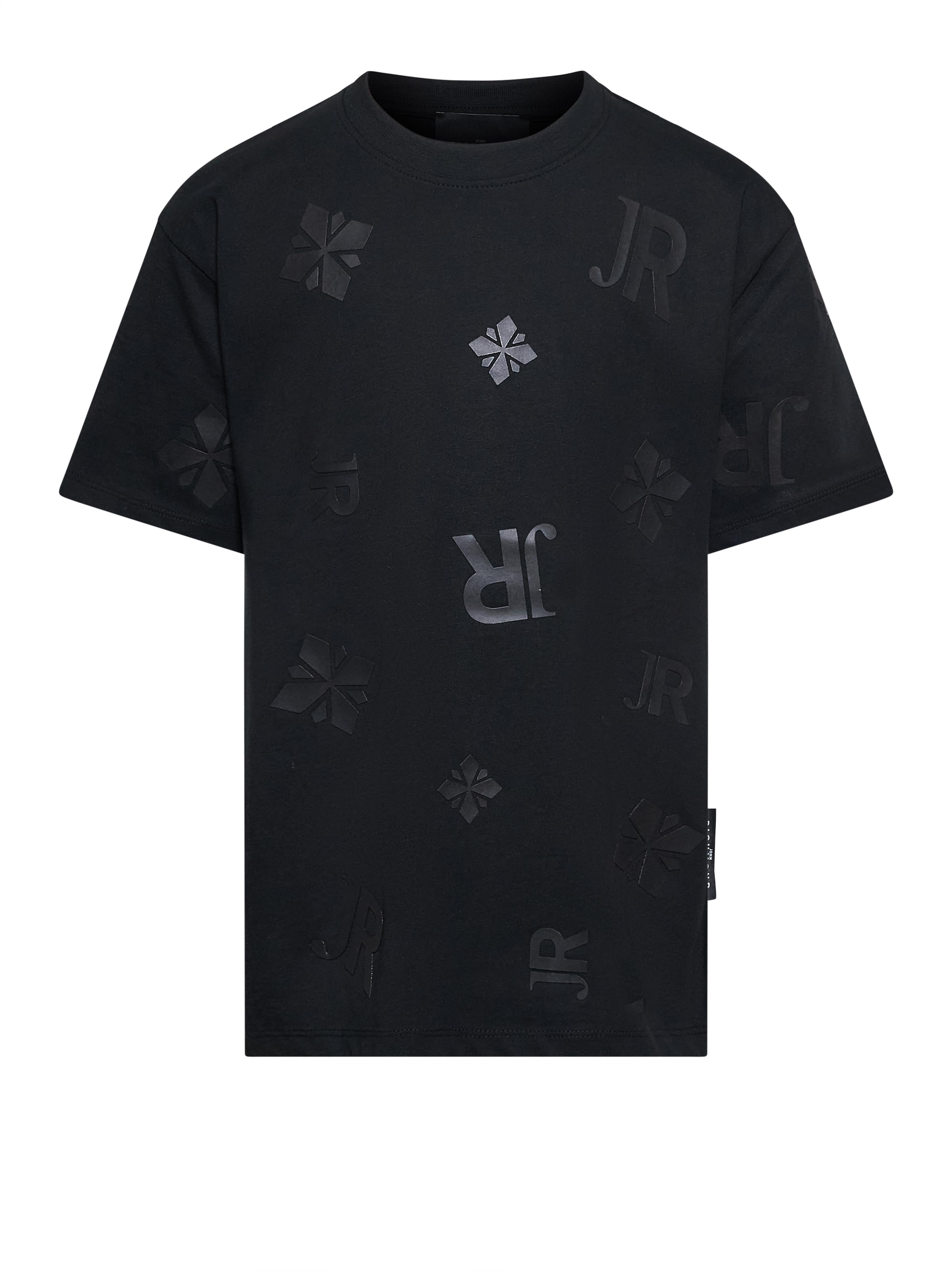 T-SHIRT BAMBINO CON STAMPA ALL OVER NERA JOHN RICHMOND RBP26041TS BLACK JOHN RICHMOND JUNIOR 