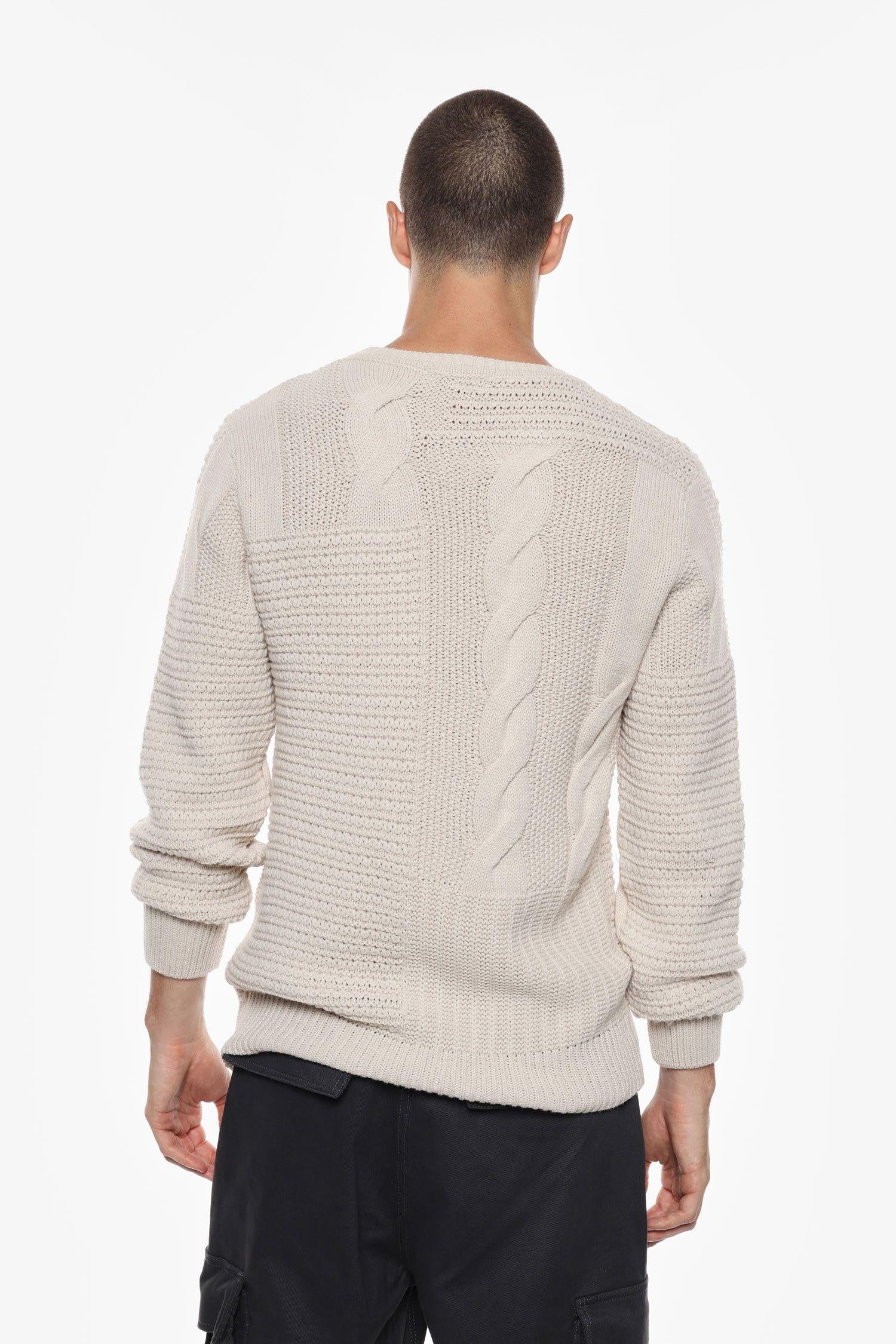 maglione uomo trecce collo tondo beige imperial M3614TWEN PANNA IMPERIAL  UOMO 