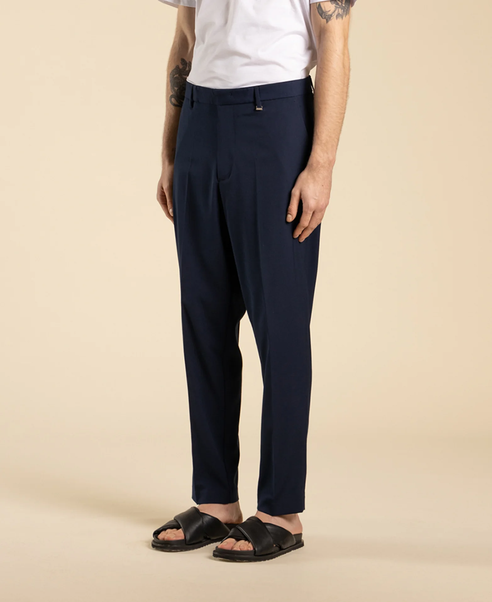 pantalone  tasca america fondo regolare PA3265 BLU I'M BRIAN 