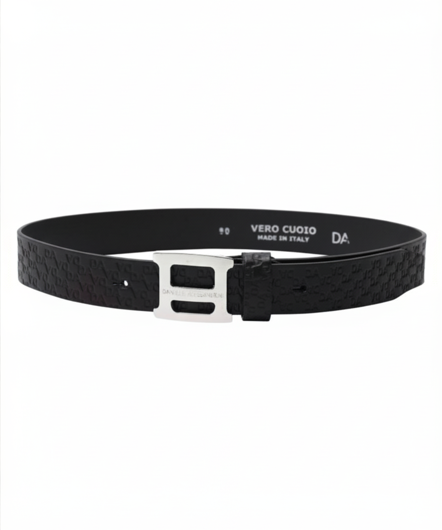 cintura bambino in pelle logata nero daniele alessandrini AB00549 NERO DANIELE ALESSANDRINI 