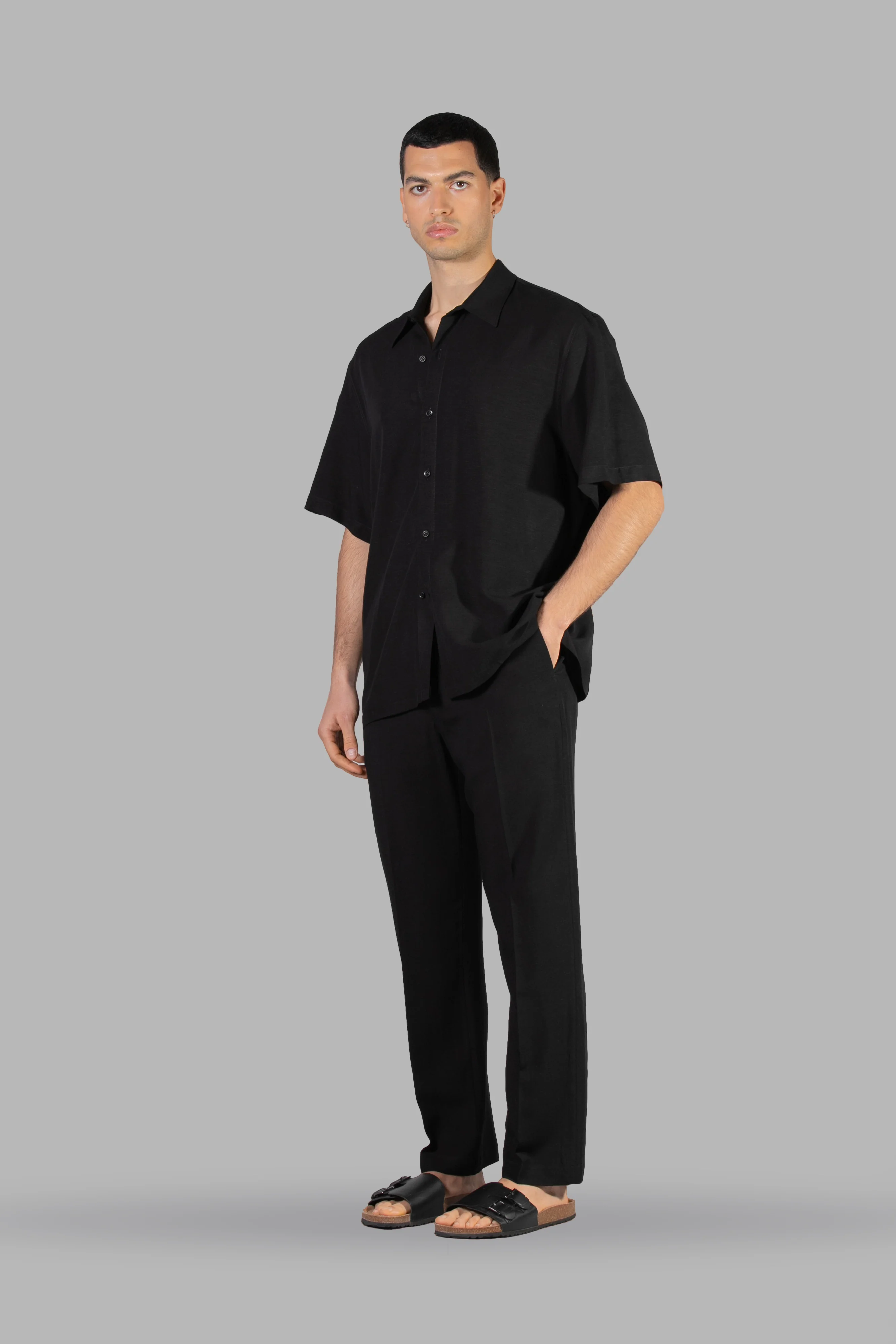 SHORT SLEEVE SHIRT LINEN BLEND