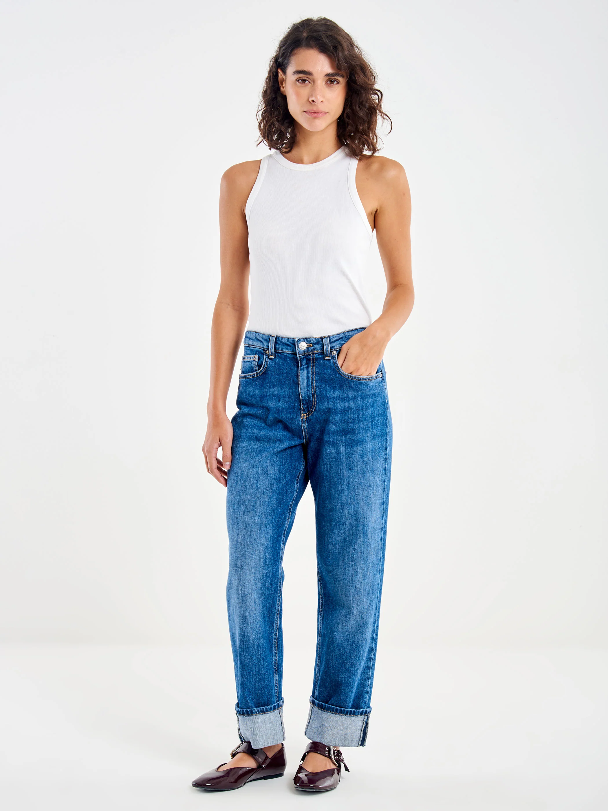 Jeans DONNA Maggie Mom Fit VICOLO DAB5018 DENIM BLU VICOLO 