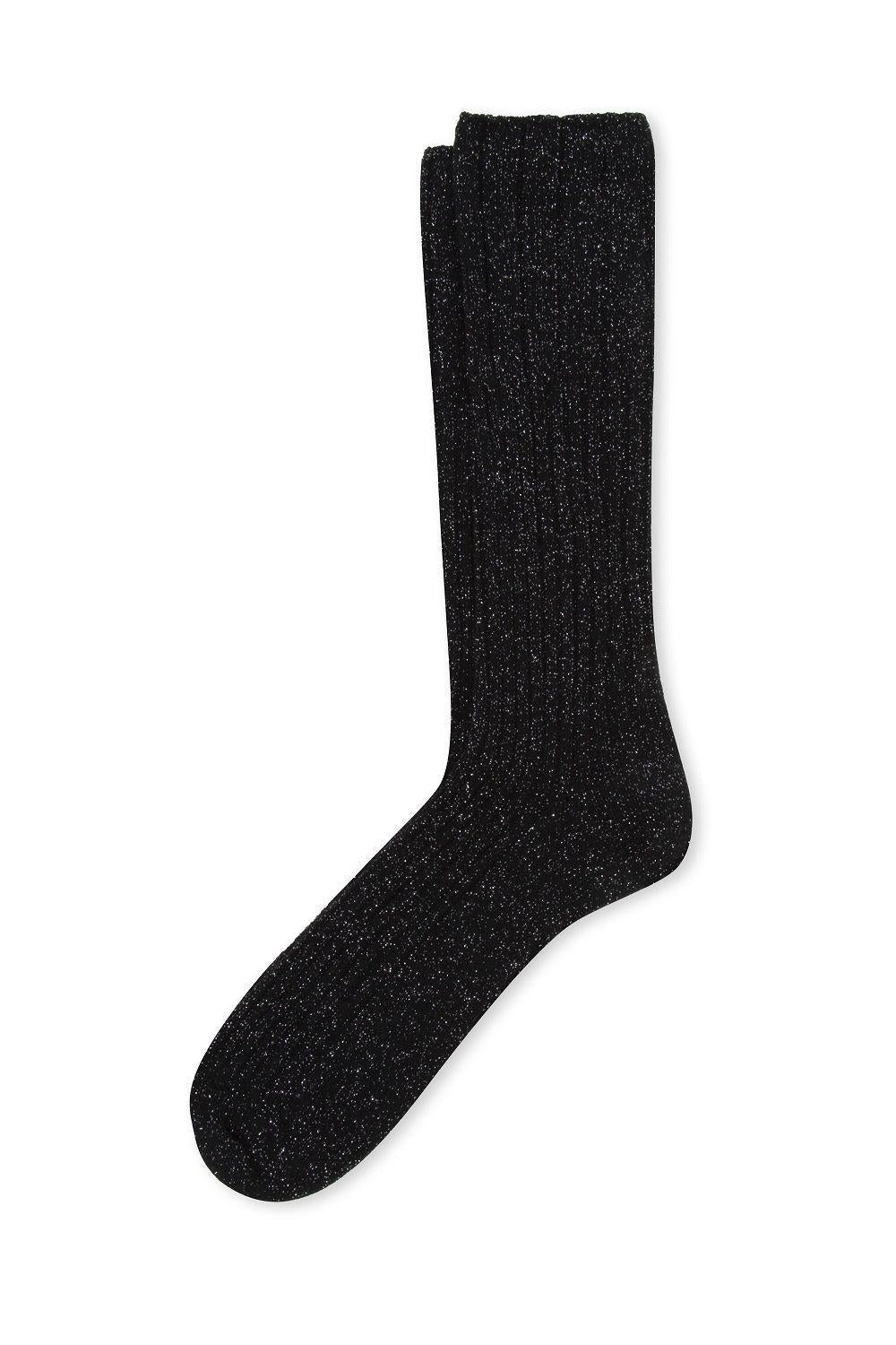 calzino donna cherry short a coste lurex nero ant45 ANTJ0001 BLACK ANT45 