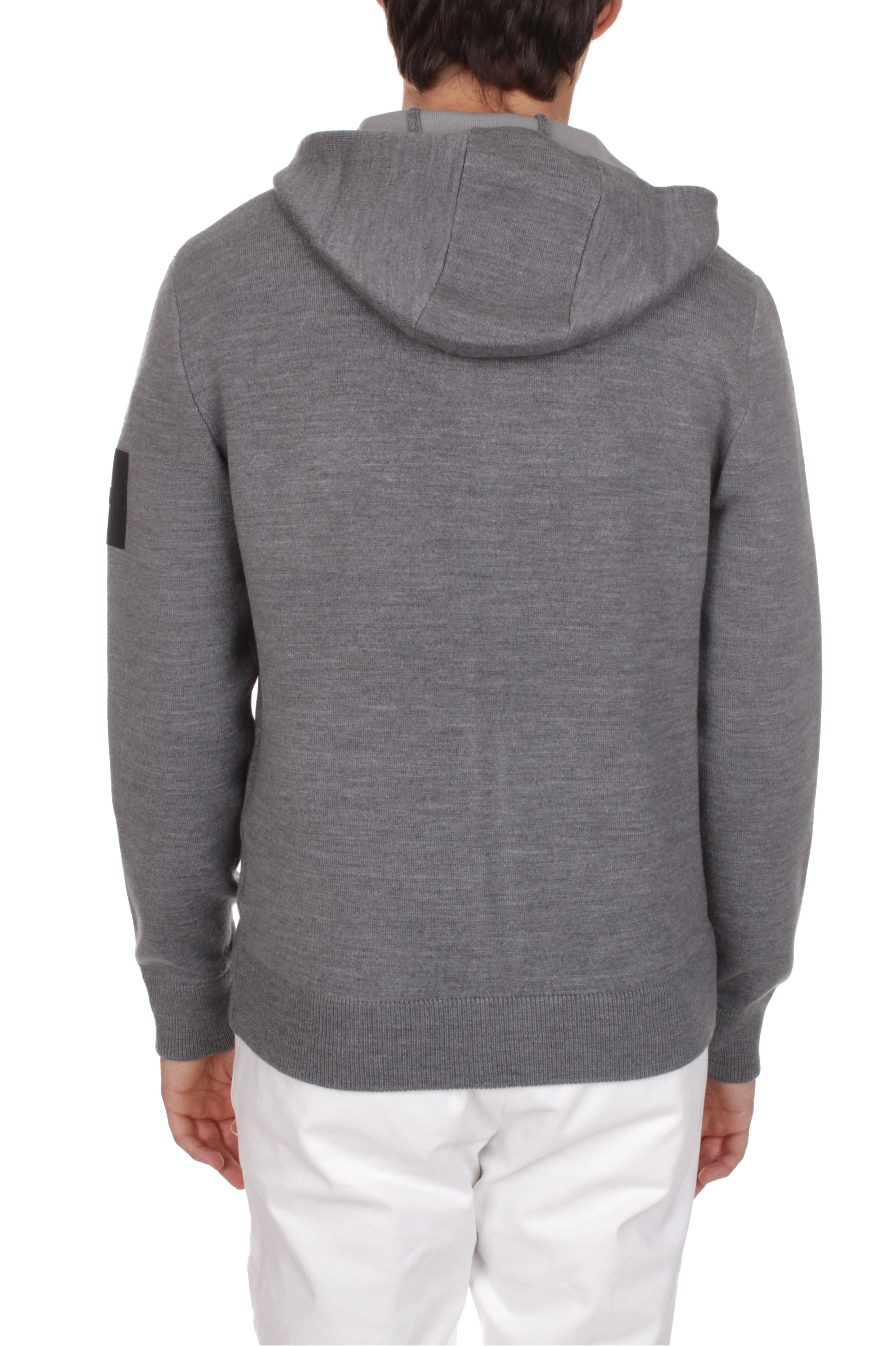 FELPA UOMO CON ZIP E CAPPUCCIO BLAST GREY MELANGE OUTHERE 4650-016A189 GREY MELANGE OUTHERE 
