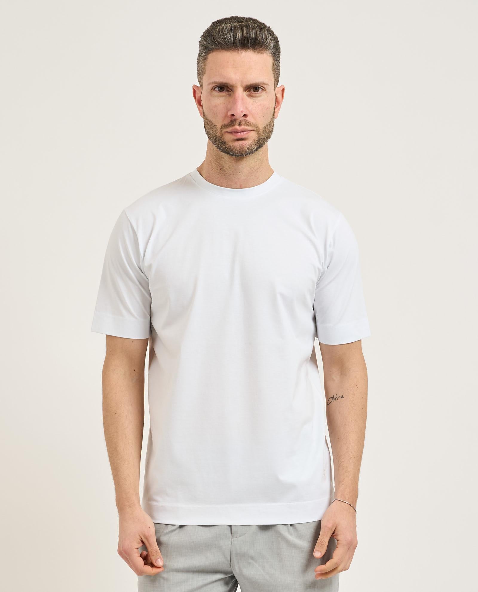 T-SHIRT UOMOMEZZA MANICA FILO DI SCOZIA BIANCO GAZZARRINI TE210G BIANCO GAZZARINI 