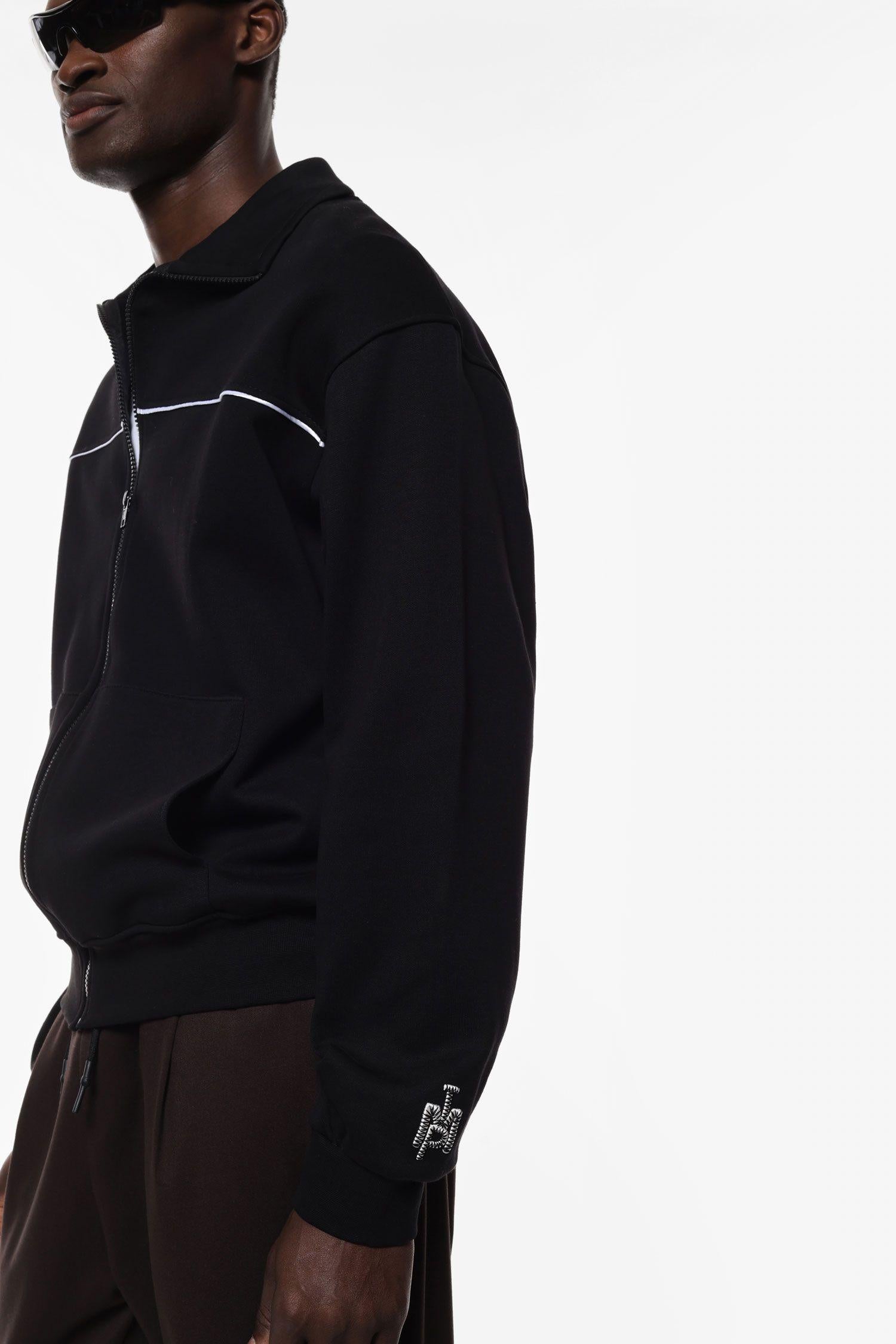 Felpa uomo senza cappuccio con zip frontale nero imperial F8588F125 NERO IMPERIAL  UOMO 