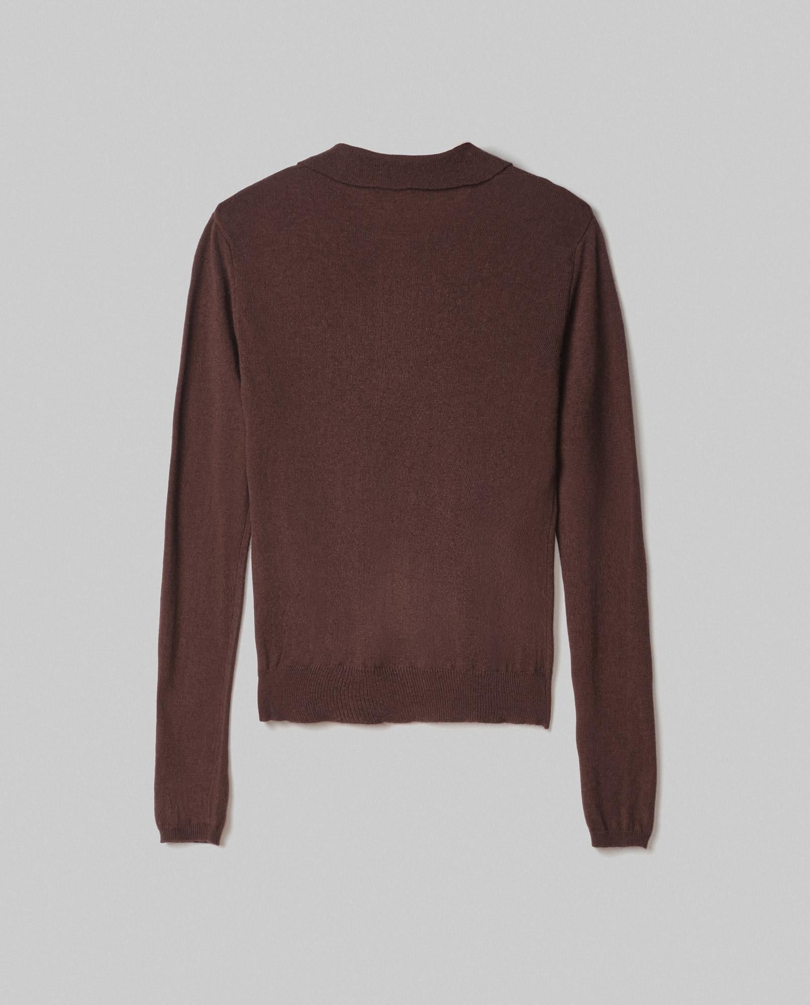 POLO DONNA IN CASHMERE MANICA LUNGA MORO HINNOMINATE HMABW02144 MORO HINNOMINATE 