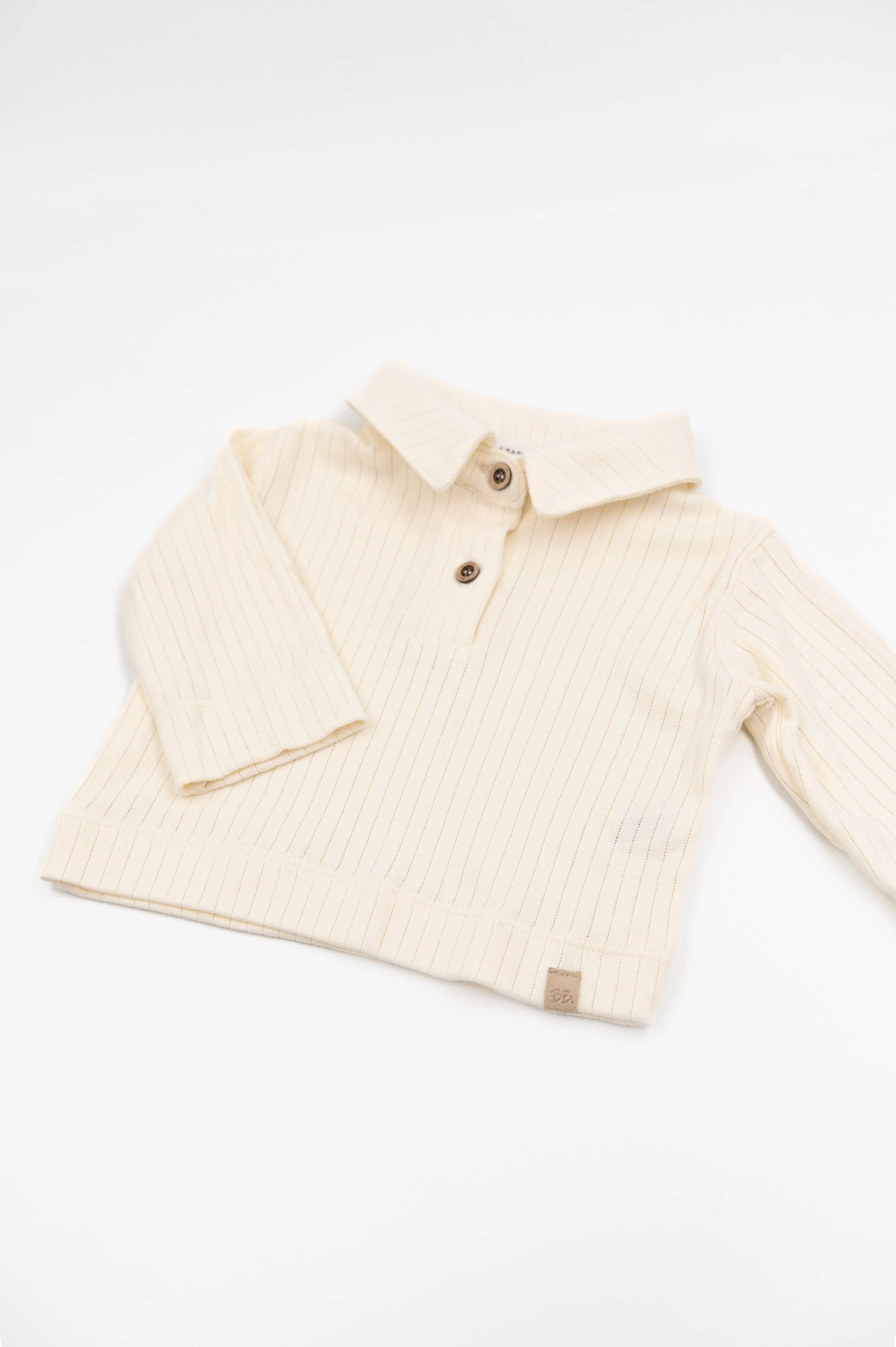 polo bambino maniche lunga warm white bamboom<BR/> 1046 WARM WHITE BAMBOOM 