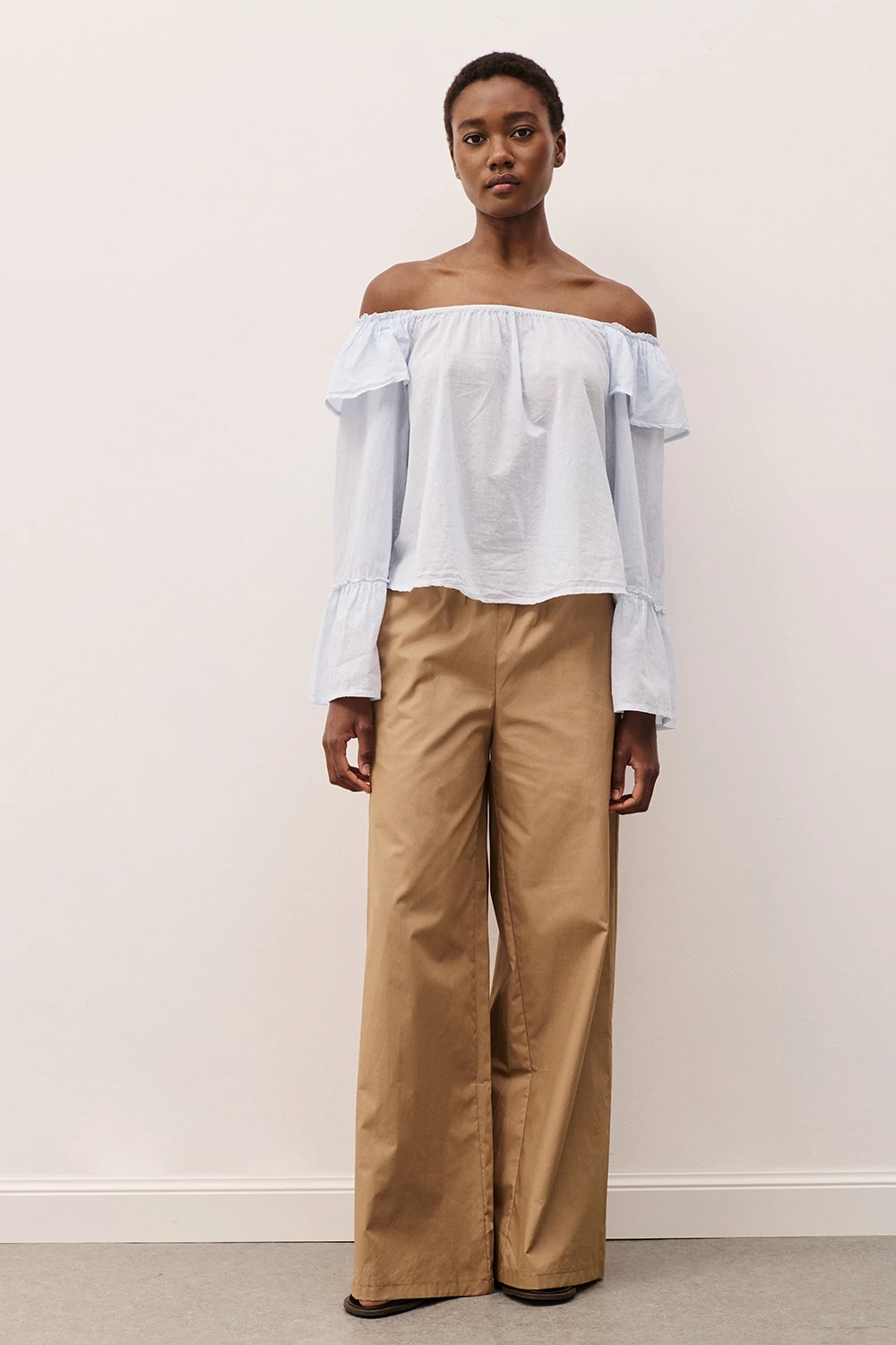PANTALONE DONNA AMPIO CON ELASTICO IN VITA IN COTONE CAMMELLO TWO WAY PA26SD2185 CAMMELLO TWO WAY 