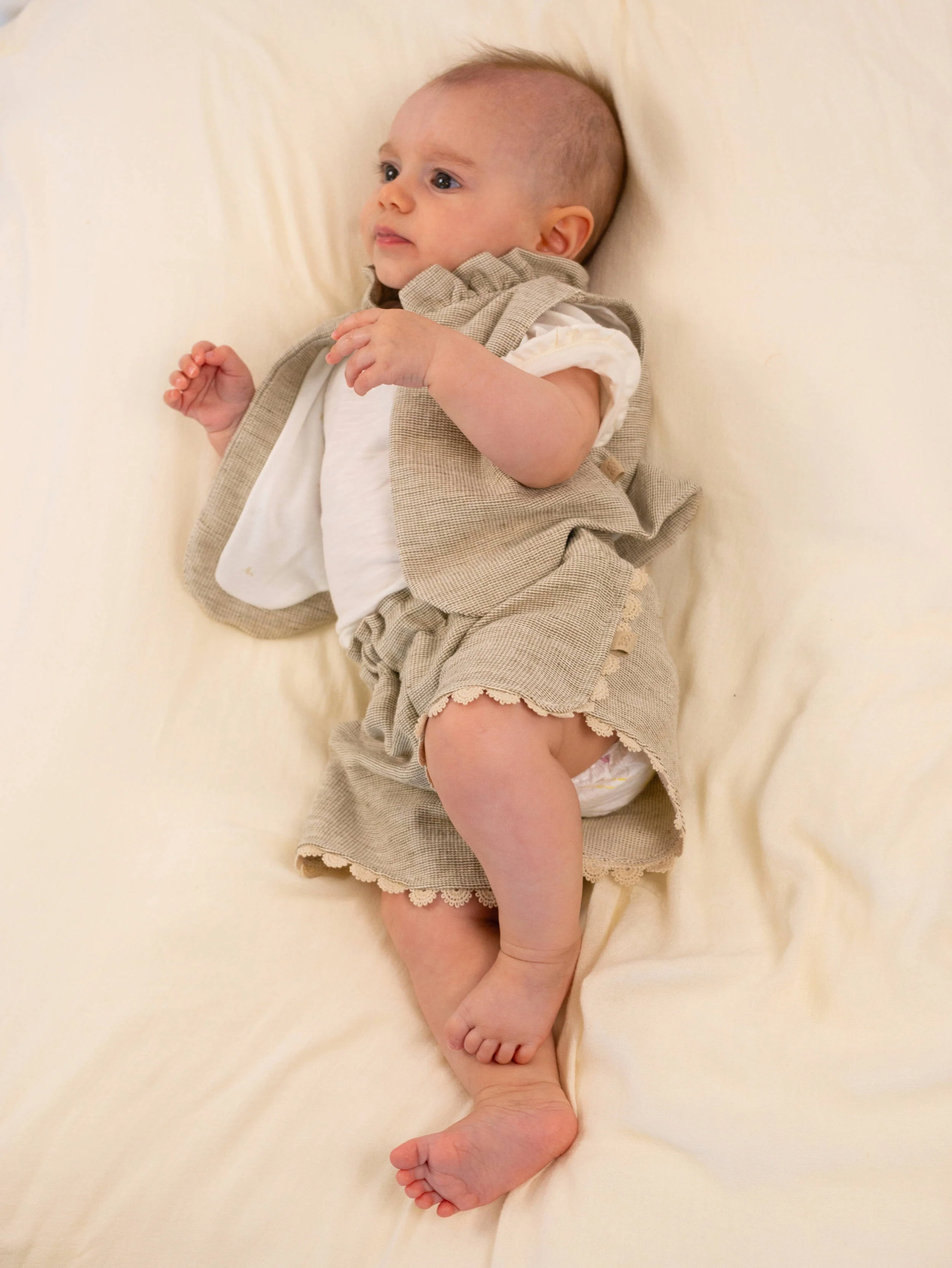 SHORTS NEONATA CON BORDINO  MUSTARD BAMBOOM 1136TE MUSTARD BAMBOOM 