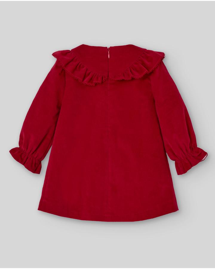 ABITO NEONATA IN VELLUTO ROSSO PAZ RODRIGUEZ 004-153023 ROSSO PAZ RODRIGUEZ 