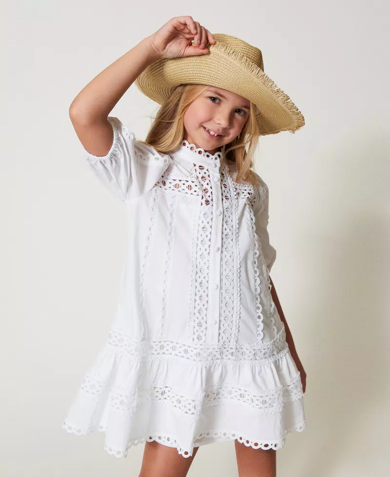 Cappello a tesa larga sfrangiato 251GJ5020 PAGLIA TWINSET KIDS 