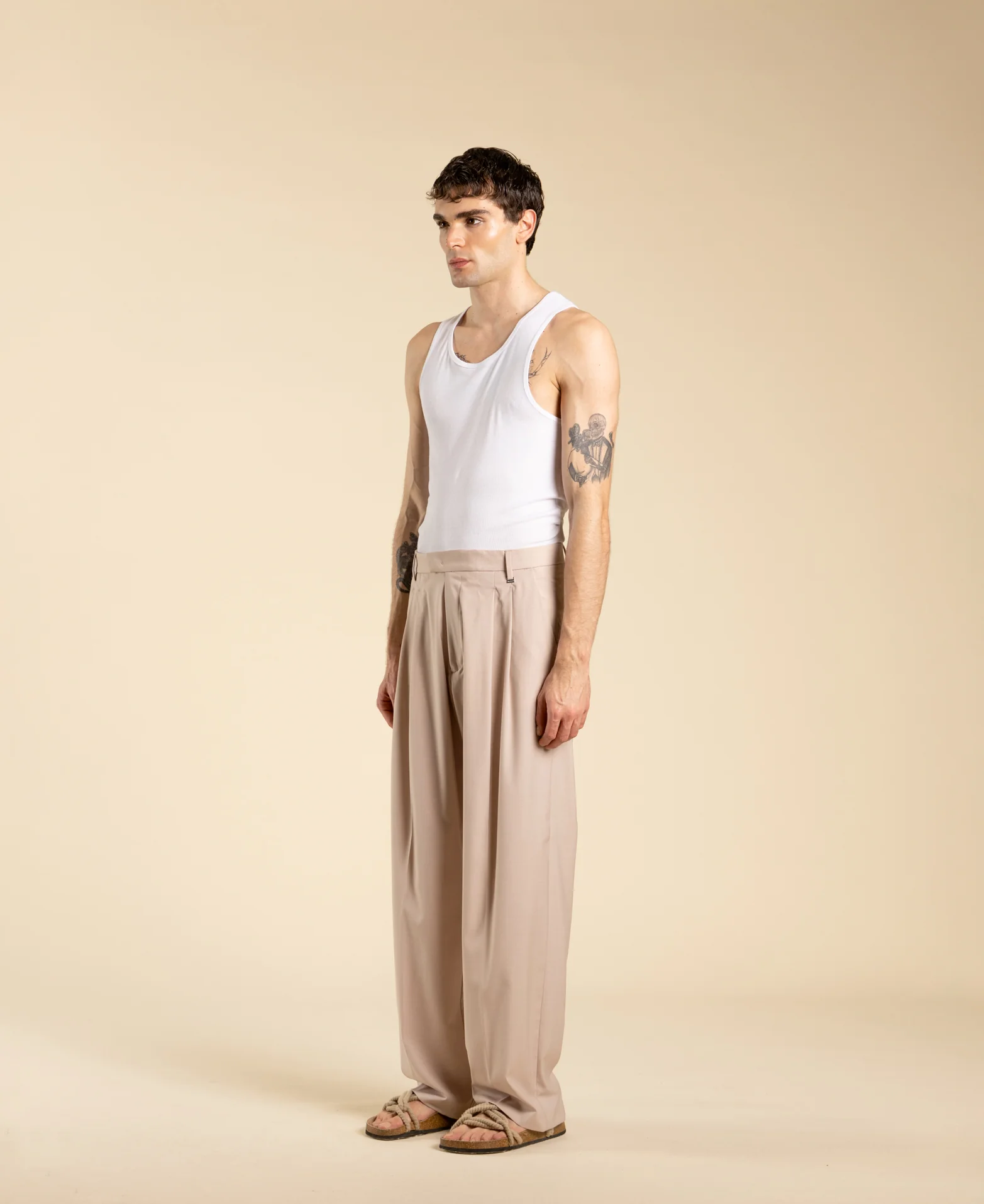 Pantalone fondo ampio doppia pinces PA3261 CIPRIA I'M BRIAN 