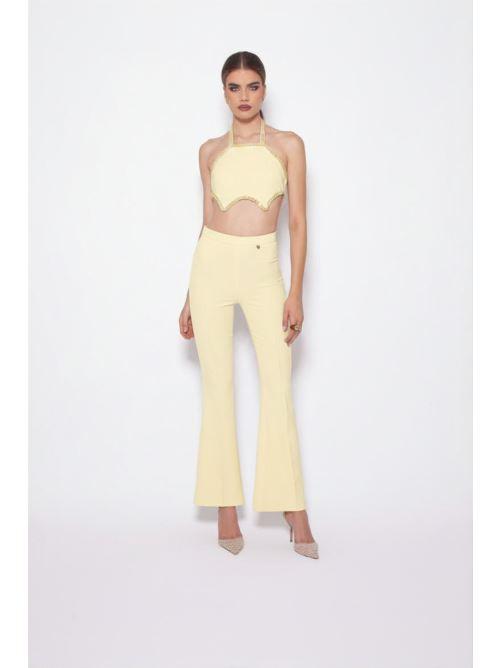 TOP DONNA  CON APPLICAZIONI SUI PROFILI GIALLO D!GITAL 26068T GIALLO D!GITAL 