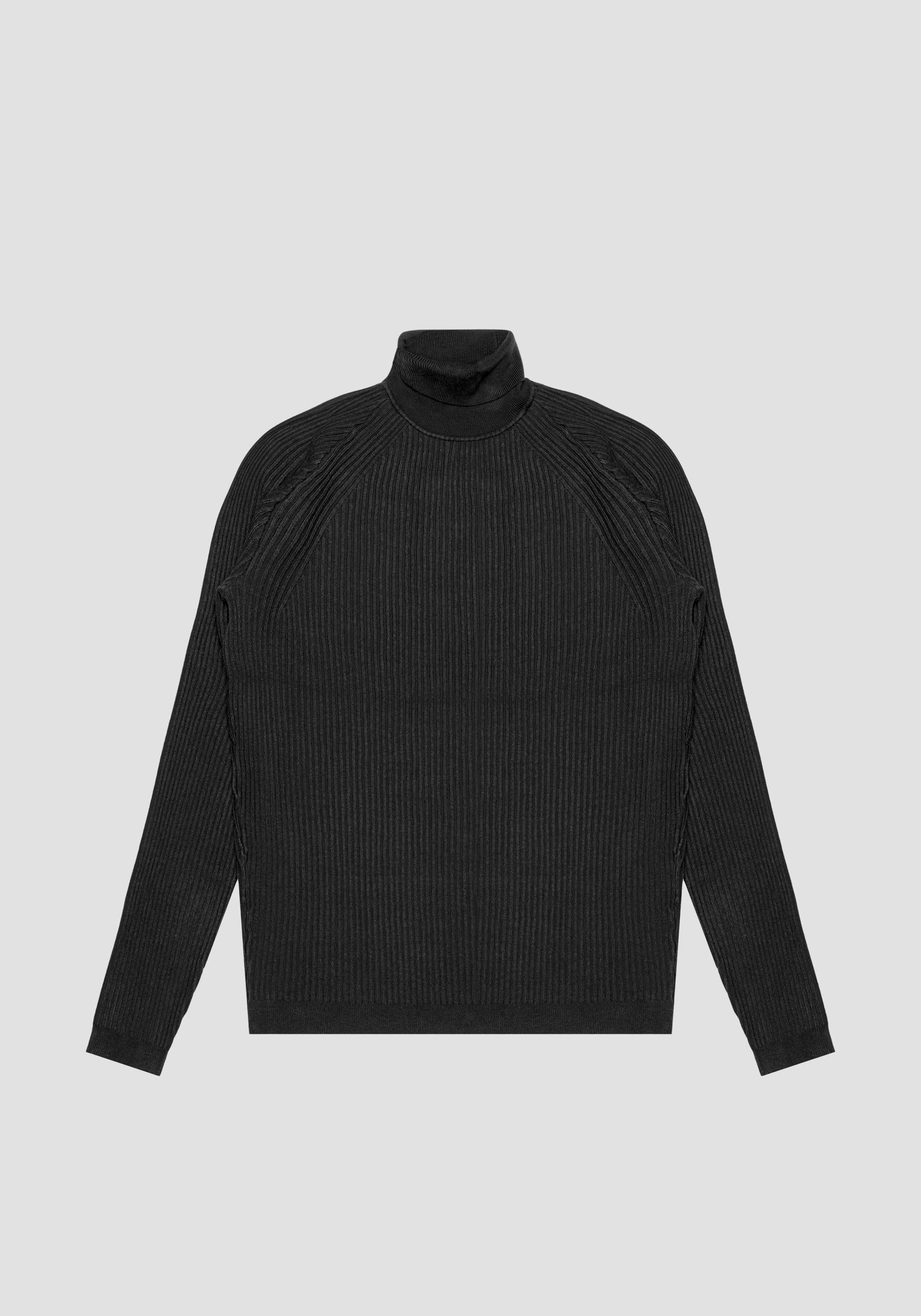 MAGLIA UOMO SUPER SLIM FIT IN STRETCH VISCOSE NERO ANTONY MORATO MMSW01409 NERO ANTONY MORATO 