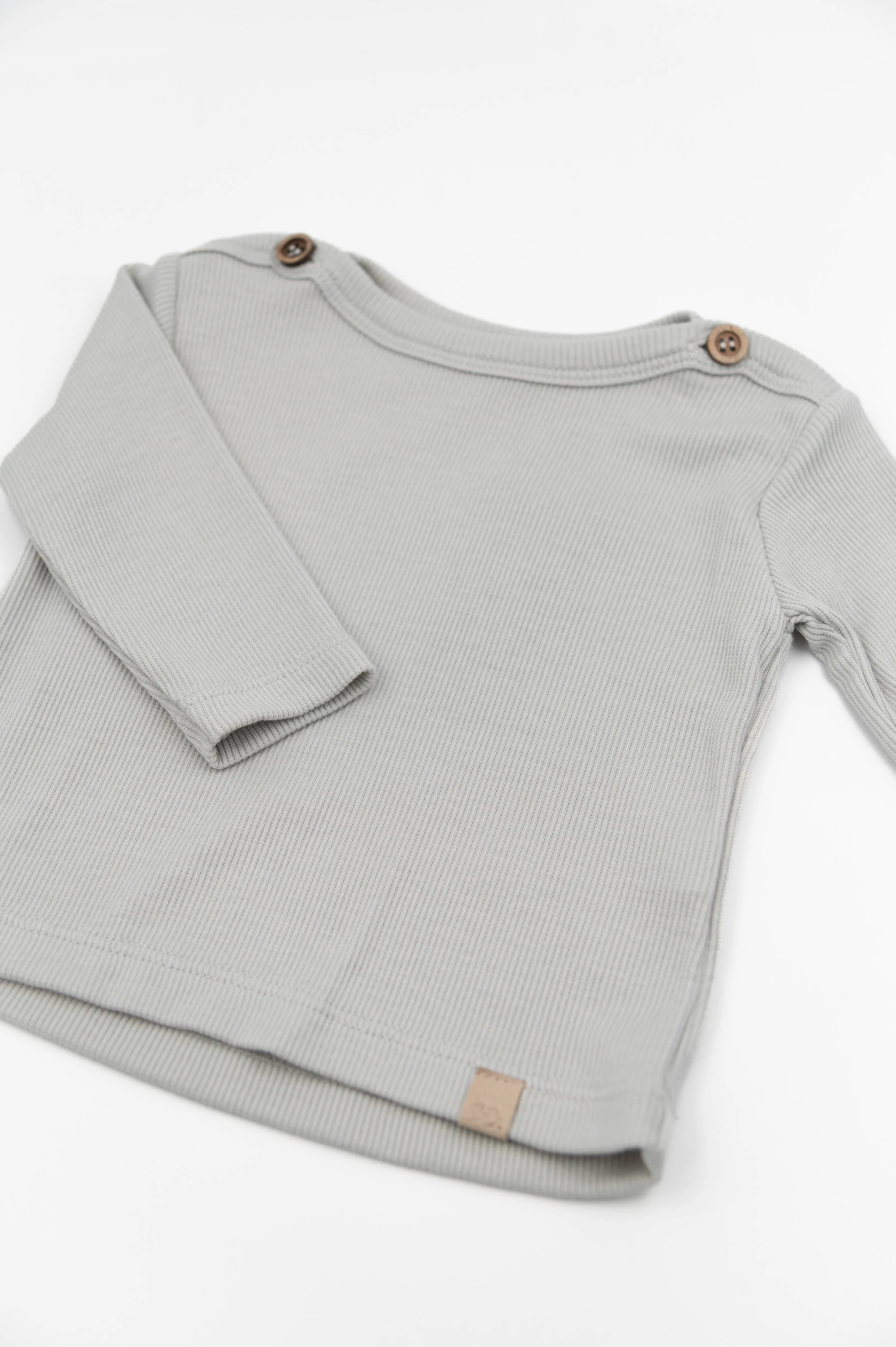 t- SHIRT BAMBINO  CON APERTURA SPALLE grey bamboom 1069 SKY GREY BAMBOOM 