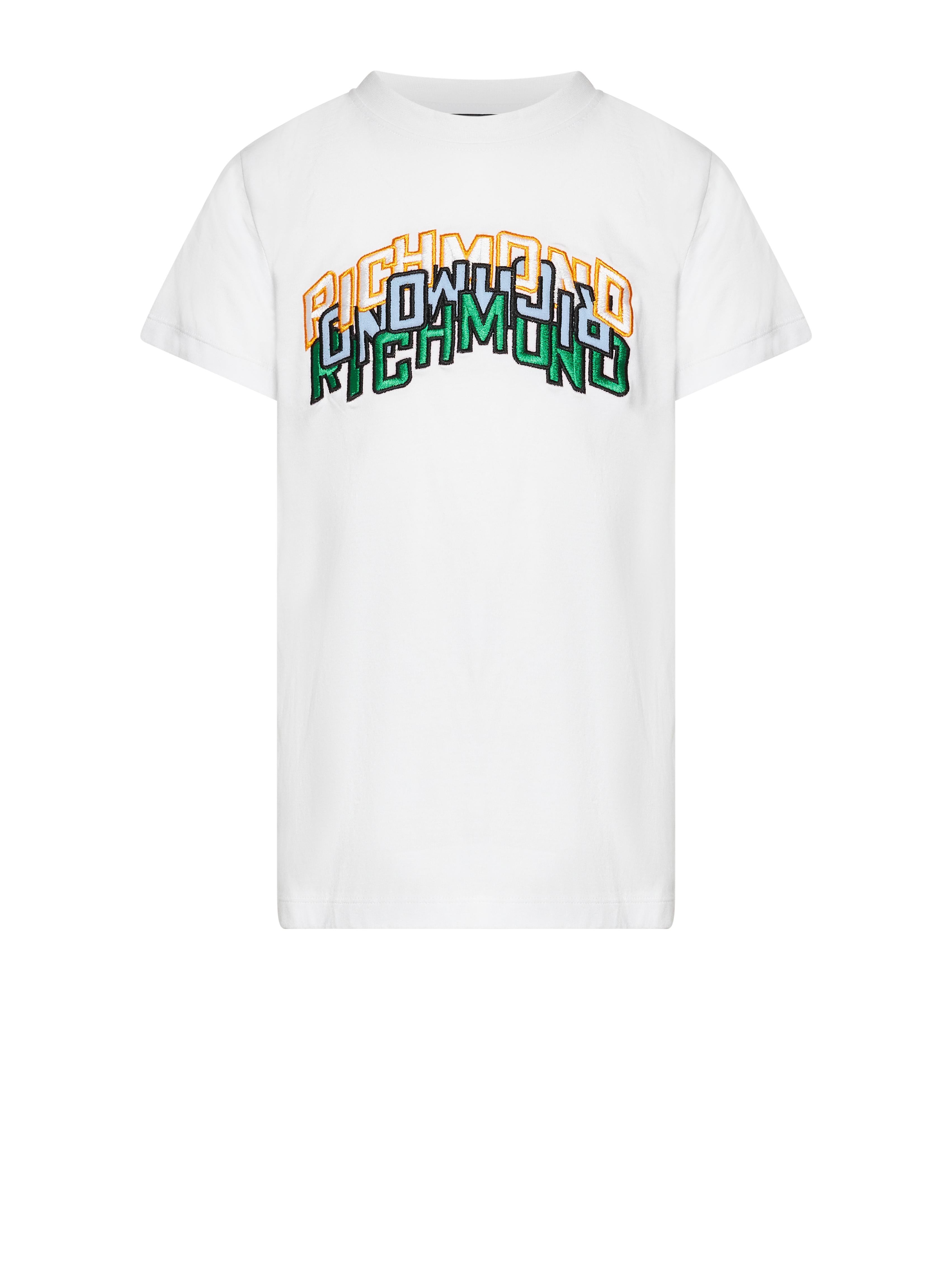 T-SHIRT BIMBO CON LOGO RICAMATO BIANCA JOHN RICHMOND RBP26042TS WHITE JOHN RICHMOND JUNIOR 