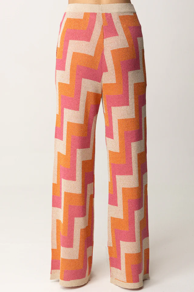 Pantalone AKEP jacquard lurex PTKD09066 UNICO AKEP 