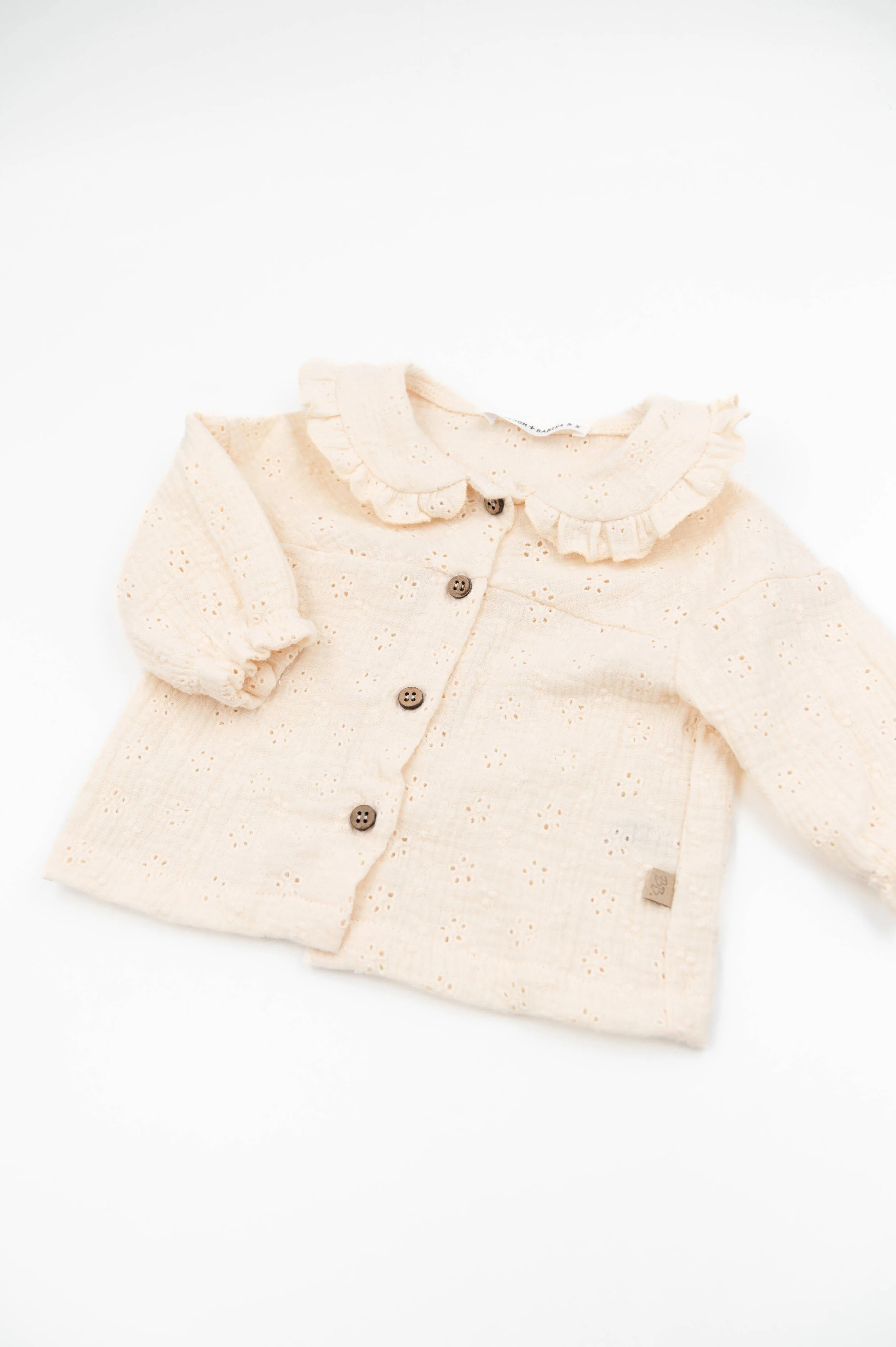 blusa neonata con colletto volant warm white bamboom 1025 WARM WHITE BAMBOOM 