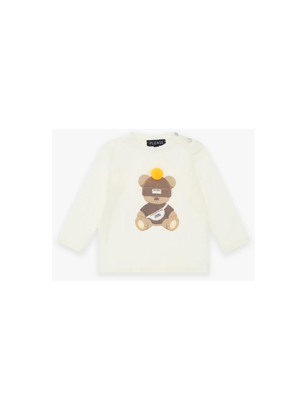 felpa stampa ML42030B77 OFF-WHITE PLEASE KIDS 