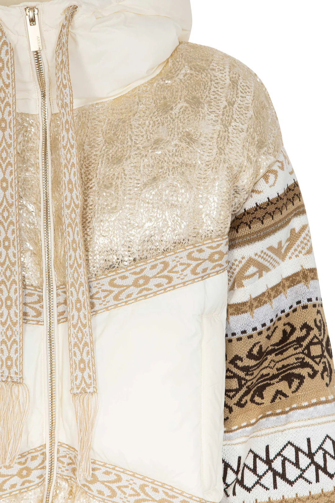 PIUMINO AKEP CON INSERTI IN MAGLIA JACQUARD
