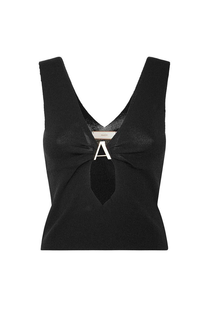 Crop top AKEP con fibbia logo CNKD09114 NERO AKEP 