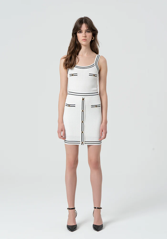 Gonna aderente mini in maglia