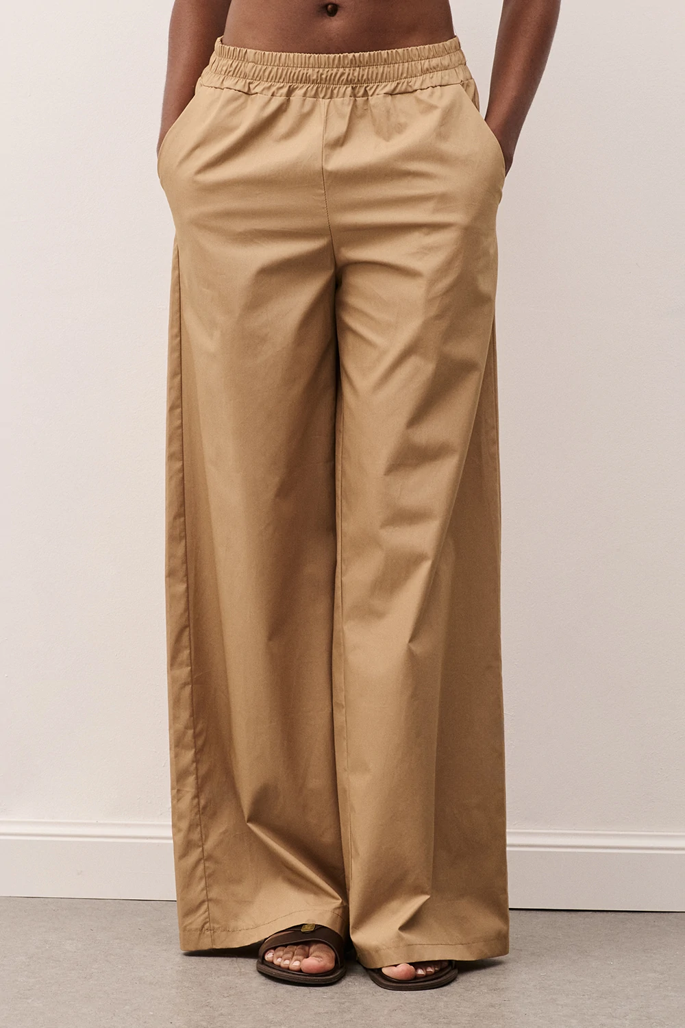 PANTALONE DONNA AMPIO CON ELASTICO IN VITA IN COTONE CAMMELLO TWO WAY PA26SD2185 CAMMELLO TWO WAY 
