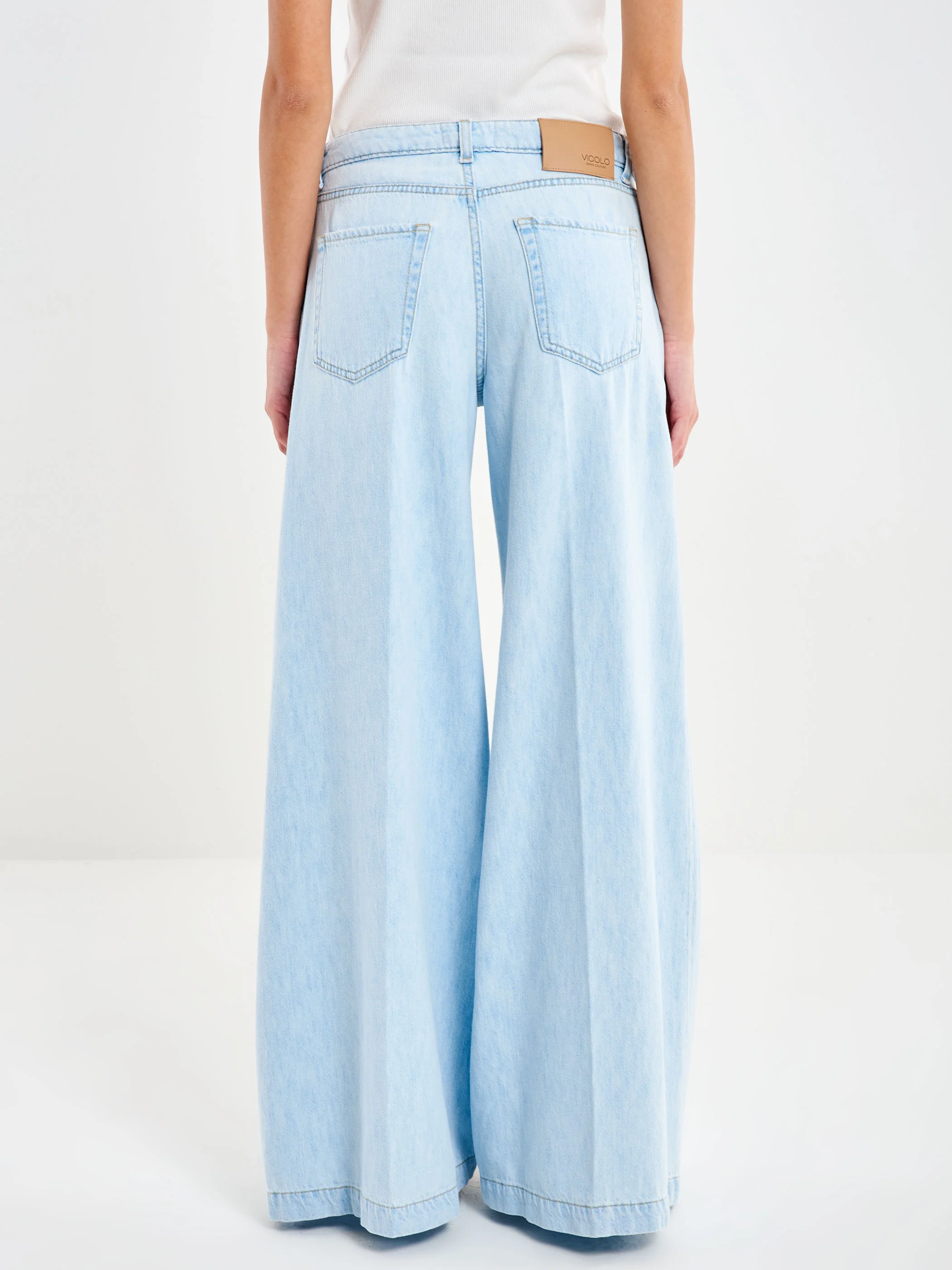 Jeans DONNA Madison Wide Leg Chiaro DENIM VICOLO DAB5023 DENIM CHIARO VICOLO 