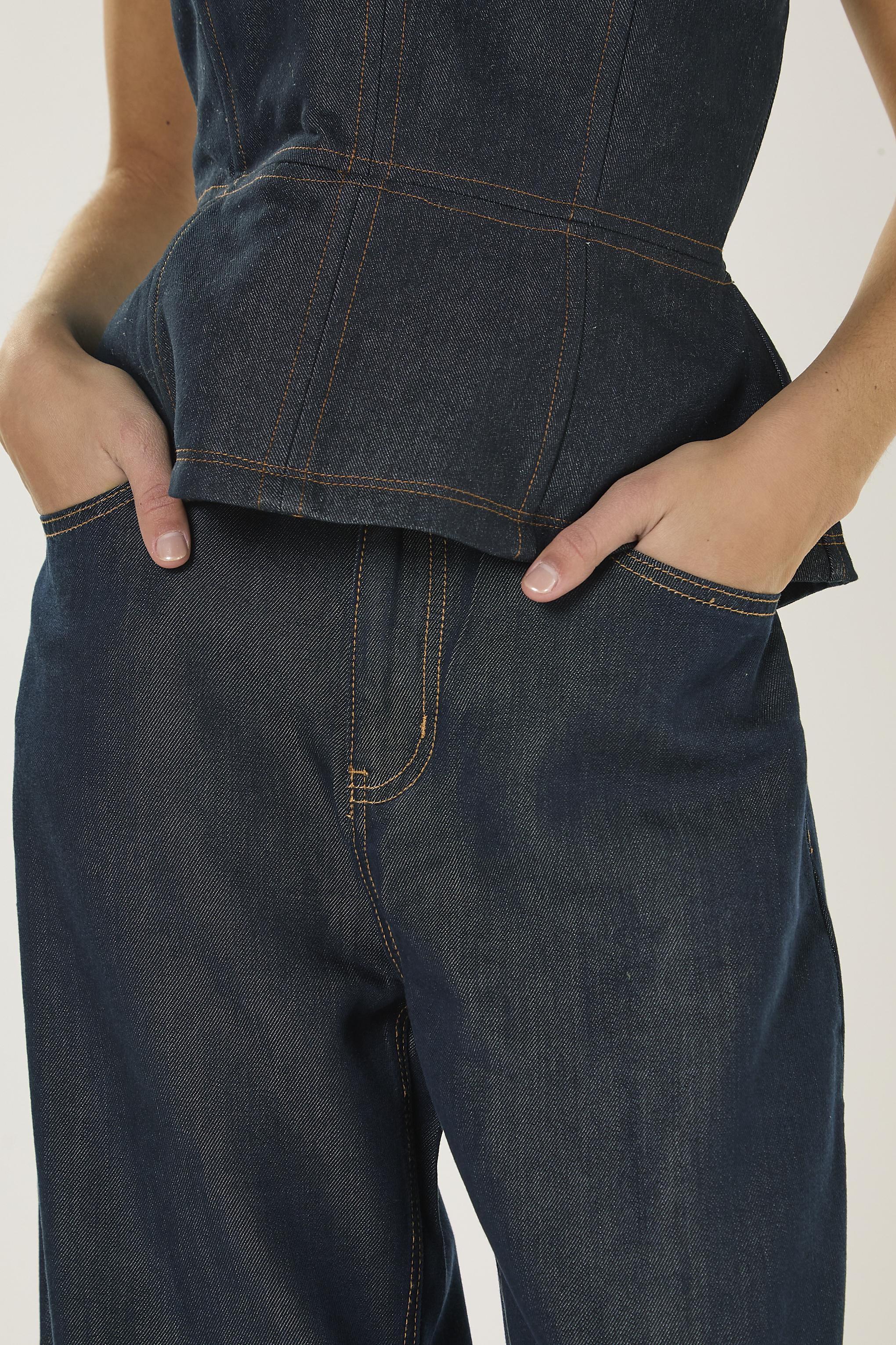 JEANS DONNA BARREL  BLU DENIM GLAMOROUS AN5547 NERO GLAMOROUS 