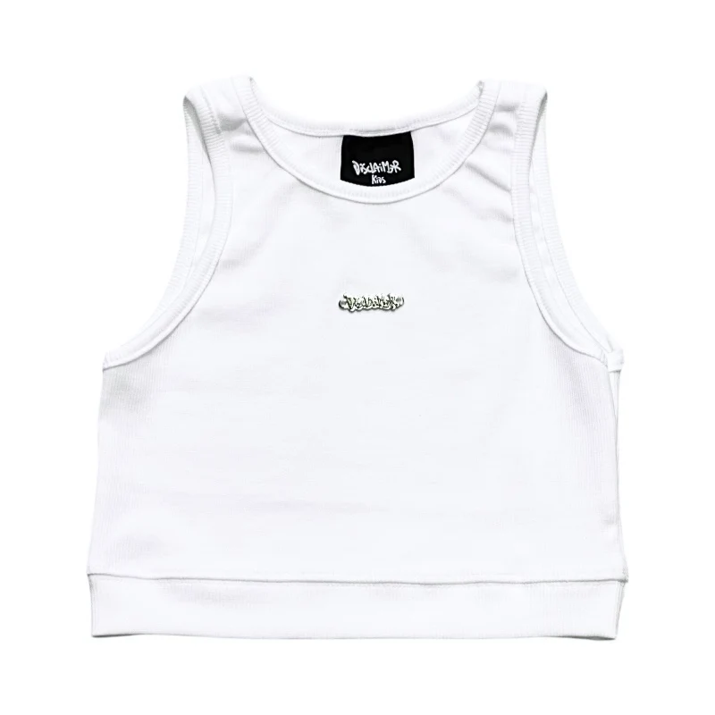 Disclaimer kids top bianco costina ragazza 58537 58537 BIANCO DISCLAIMER 
