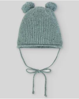 CAPPELLO NEONATO CON PON PON IN LANA VERDE PAZ RODRIGUEZ 040-132871 VERDE PAZ RODRIGUEZ 