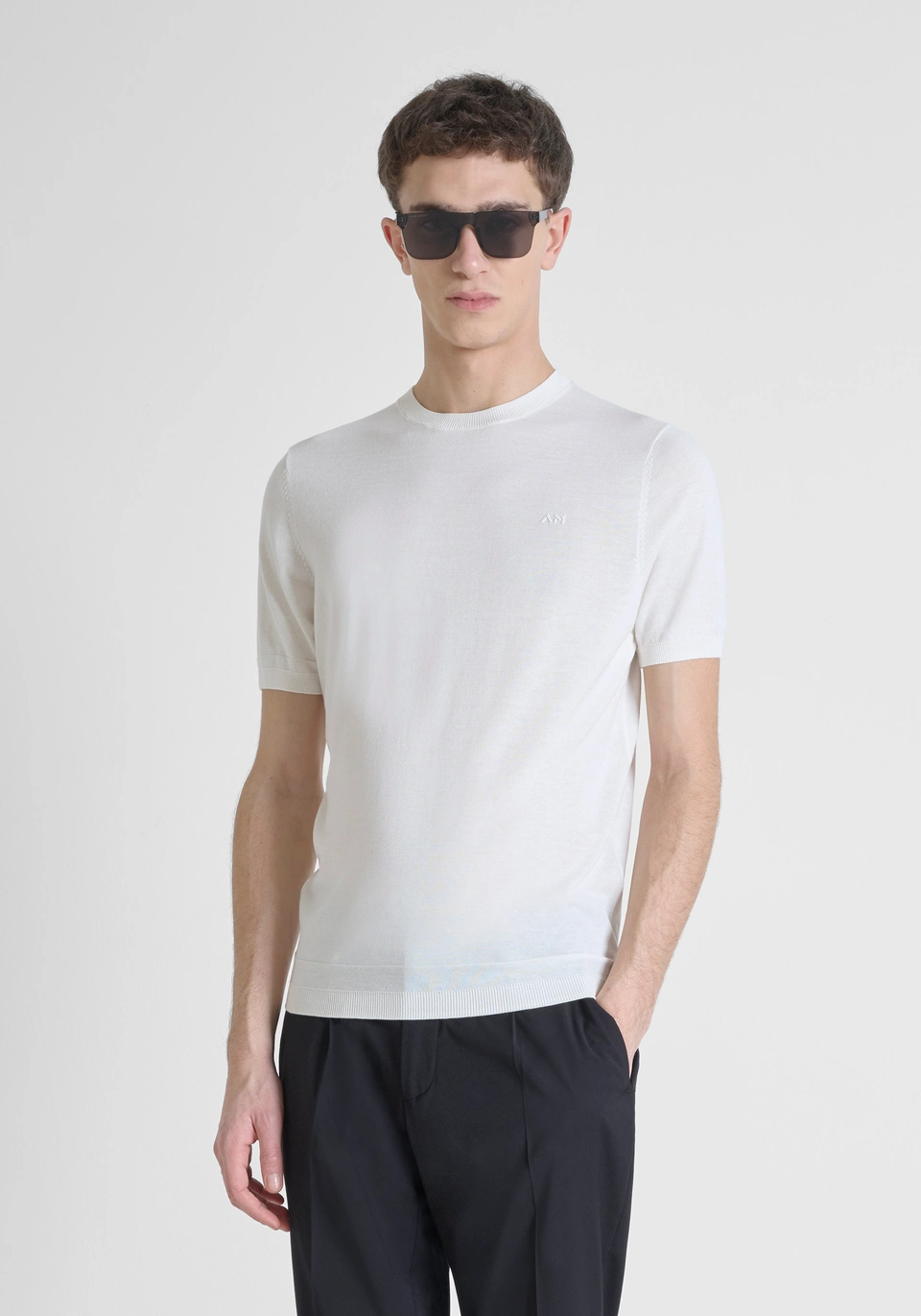 MAGLIA REGULAR FIT IN COTONE MMSW01512 CREMA ANTONY MORATO 