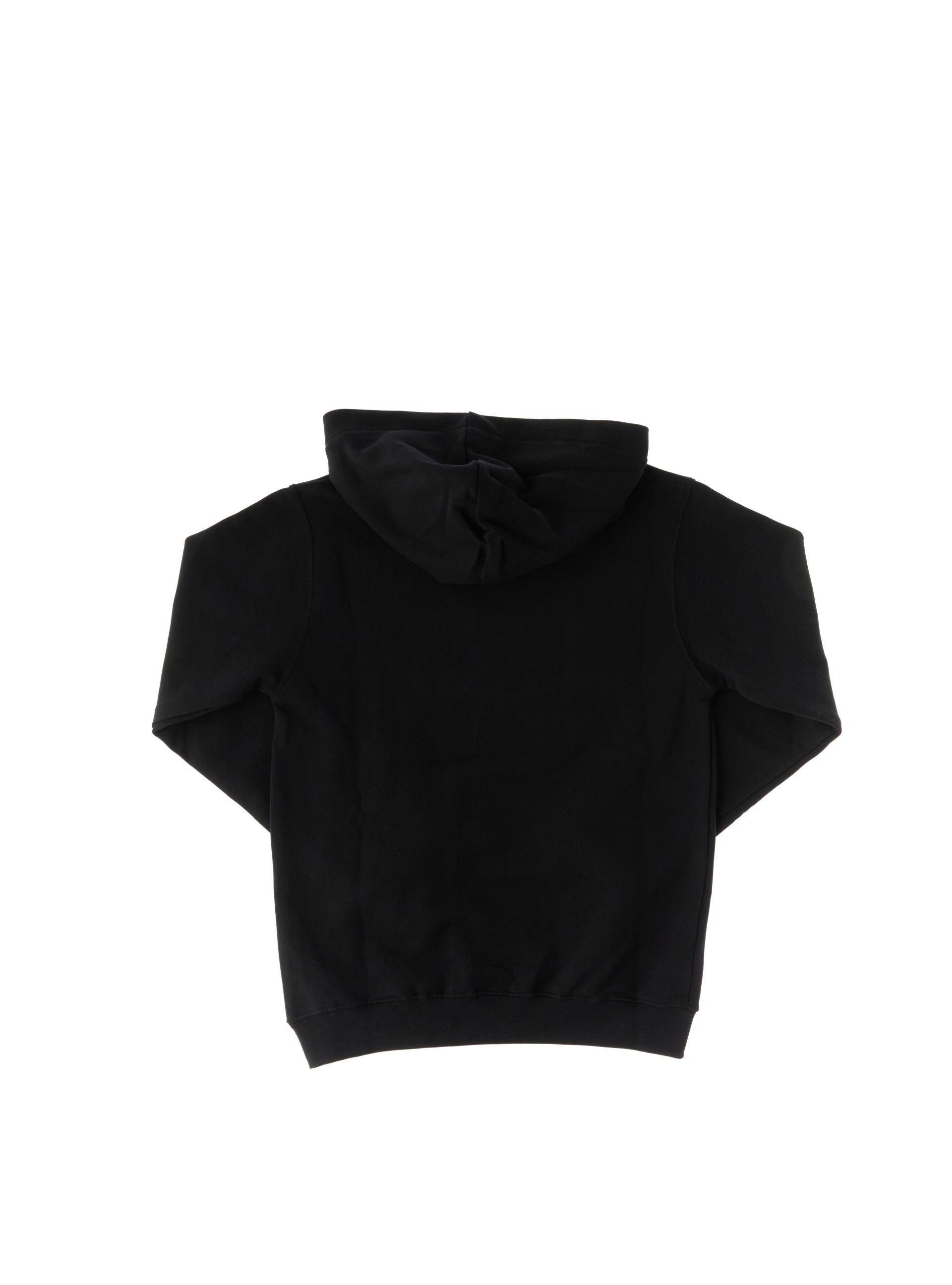 felpa bambino con cappuccio e logo nera disclaimer 58616 NERO DISCLAIMER 