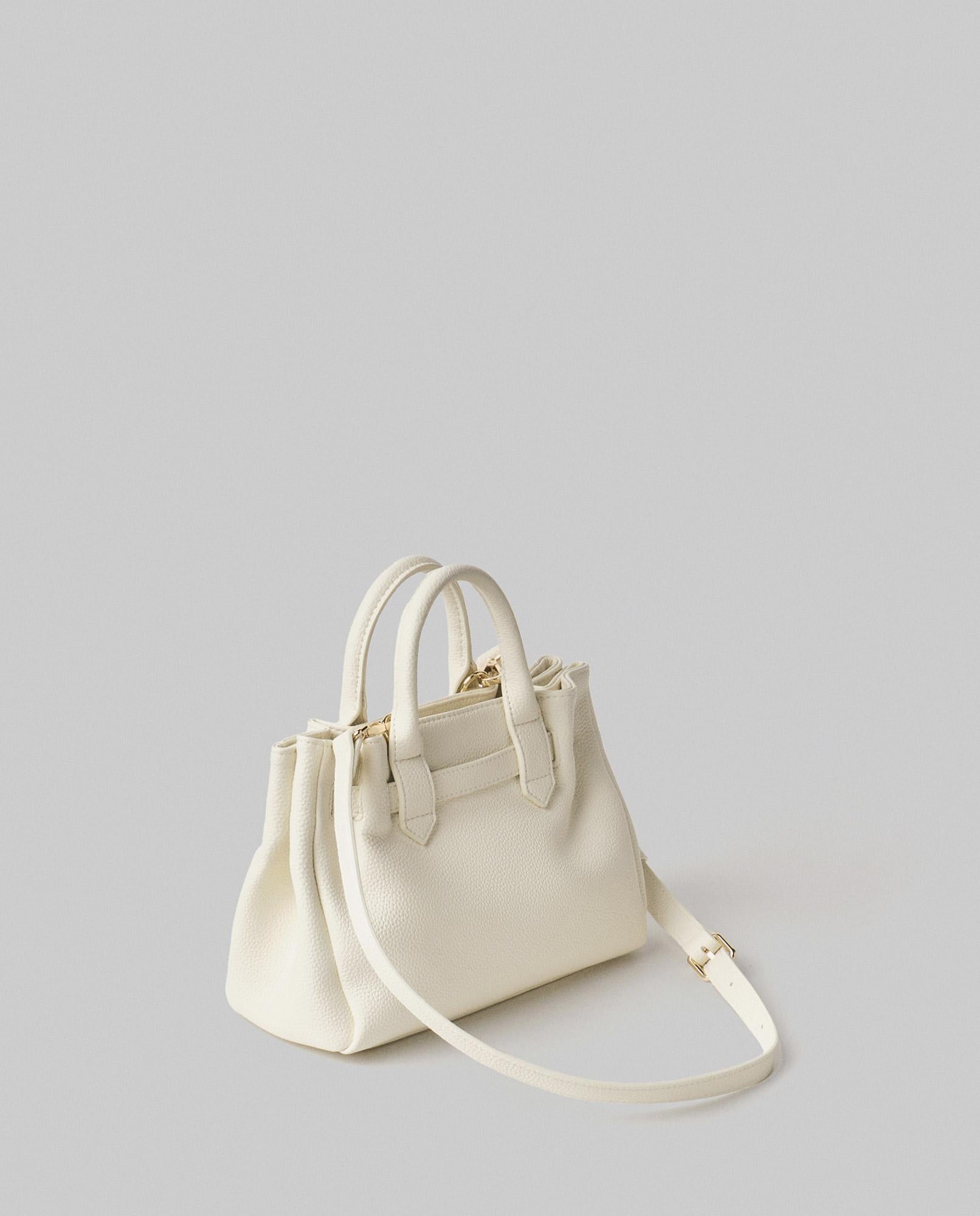 Borsa DONNA Piccola In Ecopelle Con Placchetta In Metallo HINNOMINATE HMACW00125 BIANCO BURRO HINNOMINATE 