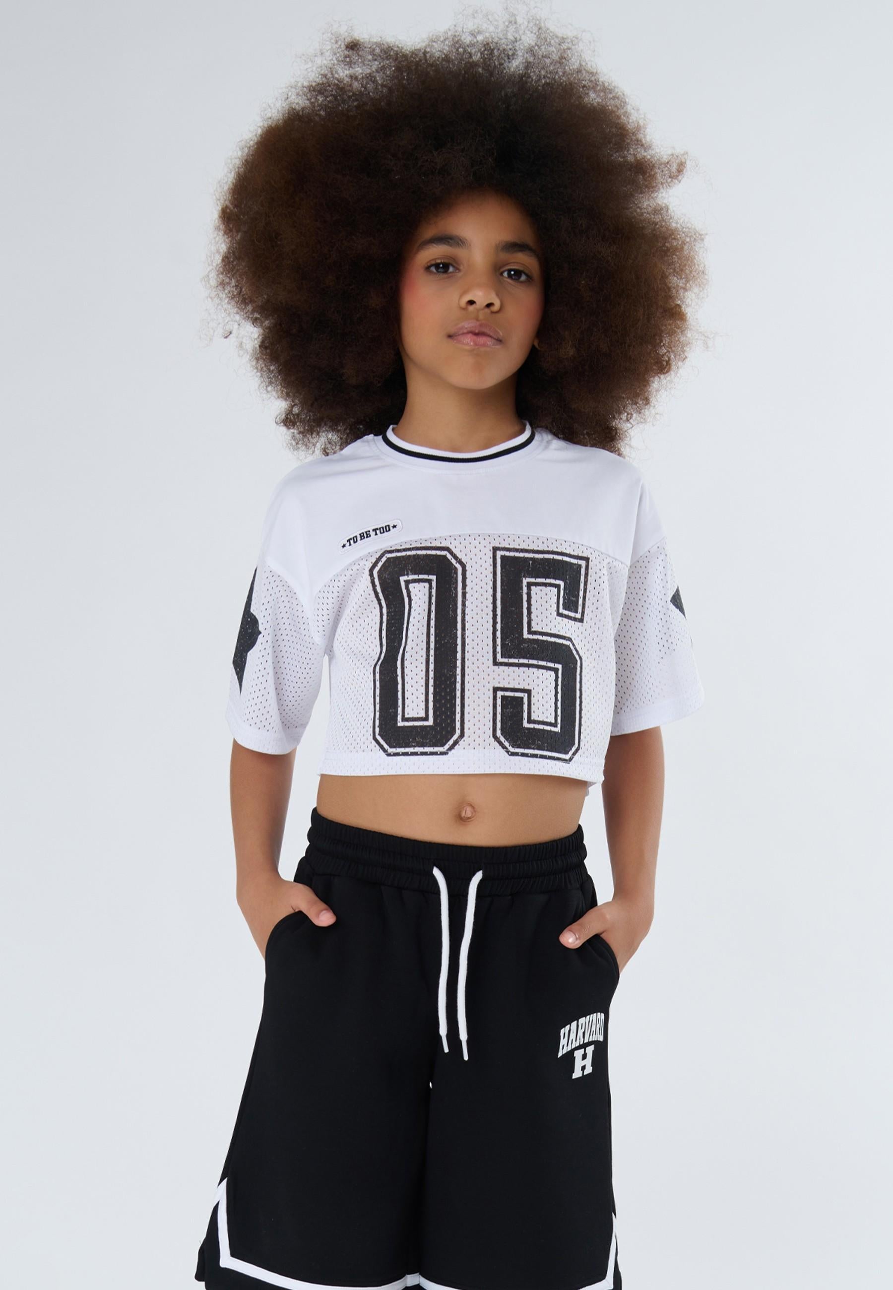 t-shirt BAMBINA cropped SPORTIVA BIANCO TO BE TOO T1345 BIANCO TO BE TOO 