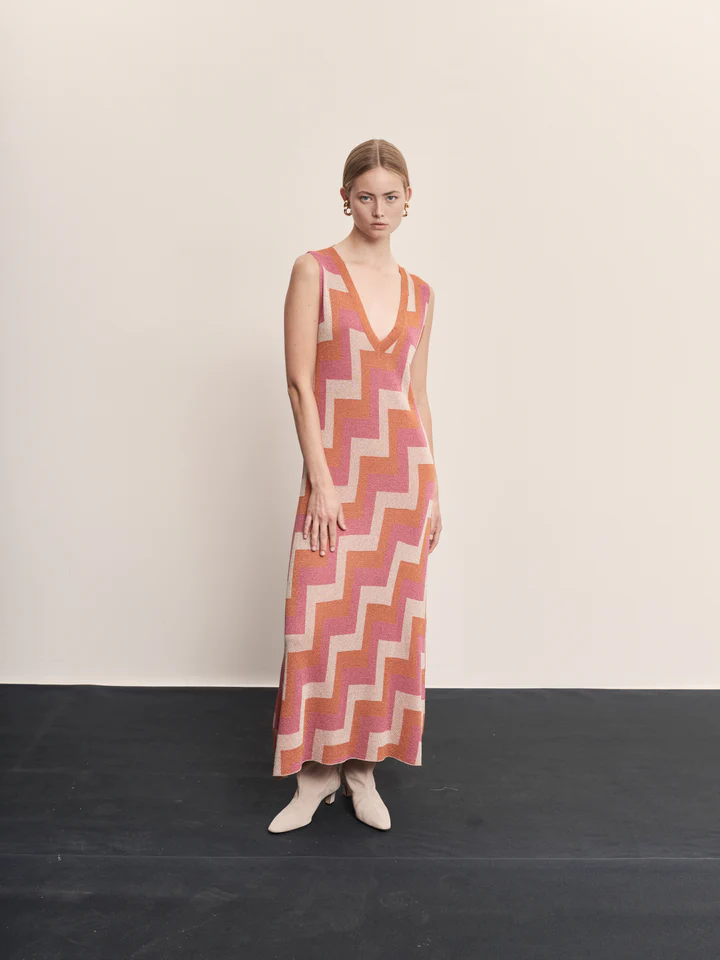 Abito AKEP jacquard con dettagli lurex