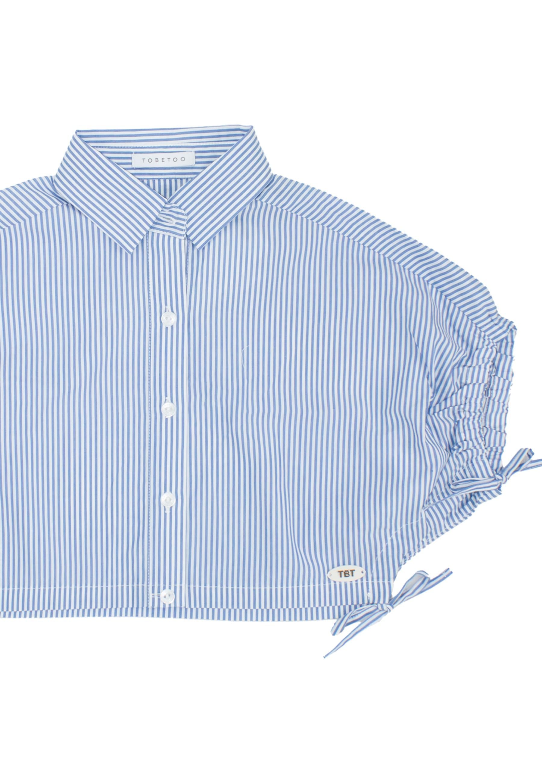 camicia BAMBINA  a righe CON LACCETTI LATERALI AZZURRO TO BE TOO TB1578S UNICO TO BE TOO 