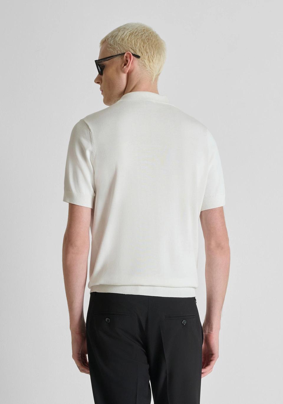 POLO UOMO MEZZA MANICA IN MAGLIA CON ZIP BIANCO ANTONY MORATO MMSW01596 YA200076 PANNA ANTONY MORATO 