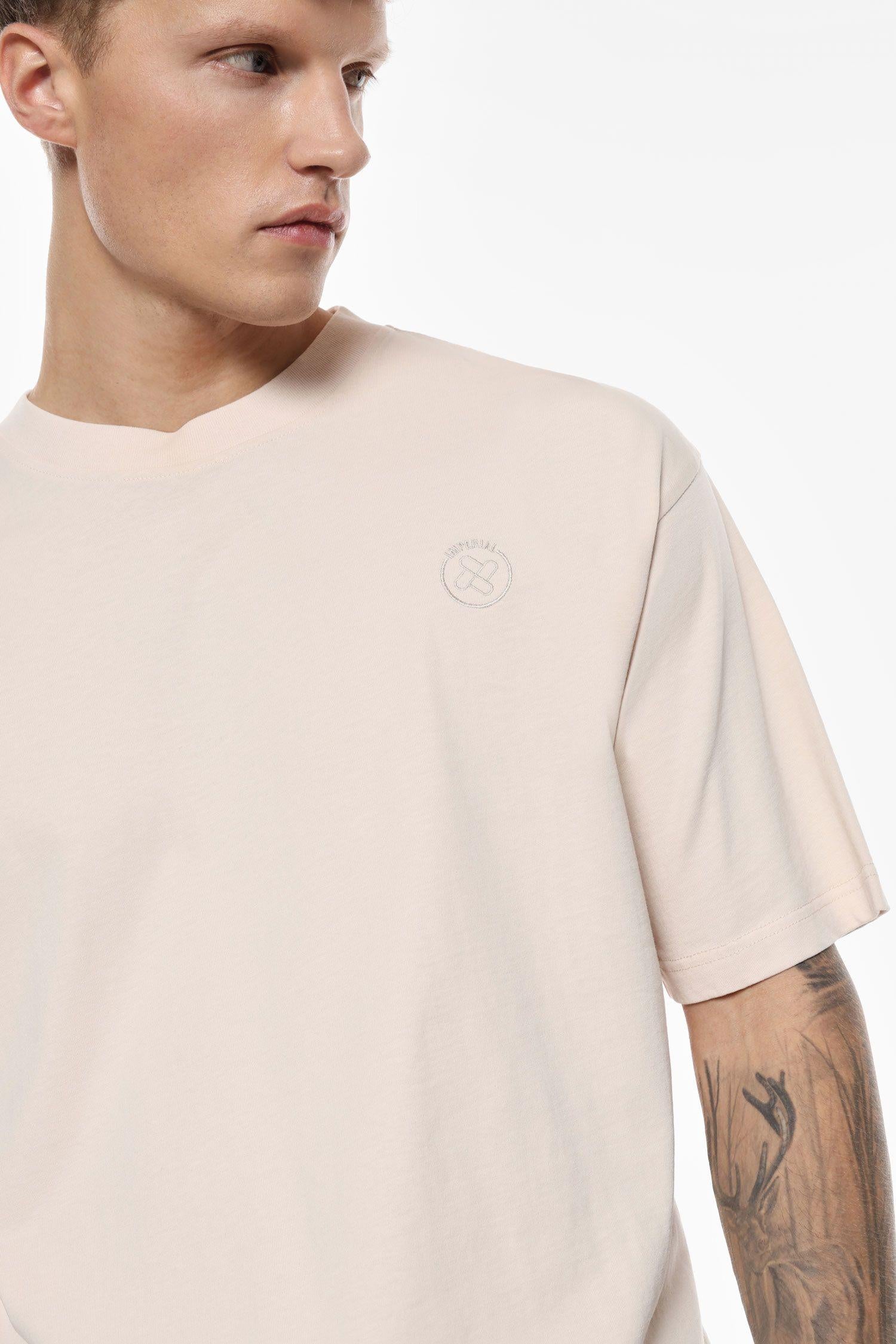 T-shirt uomo maniche corte colore unito beige imperial T750224913 BEIGE IMPERIAL  UOMO 