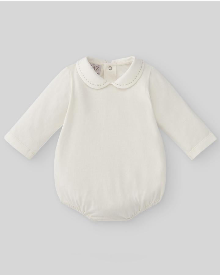 BODY NEONATO CON COLLO CAMICIA BIANCO PAZ RODRIGUEZ 020-99843J BIANCO PAZ RODRIGUEZ 
